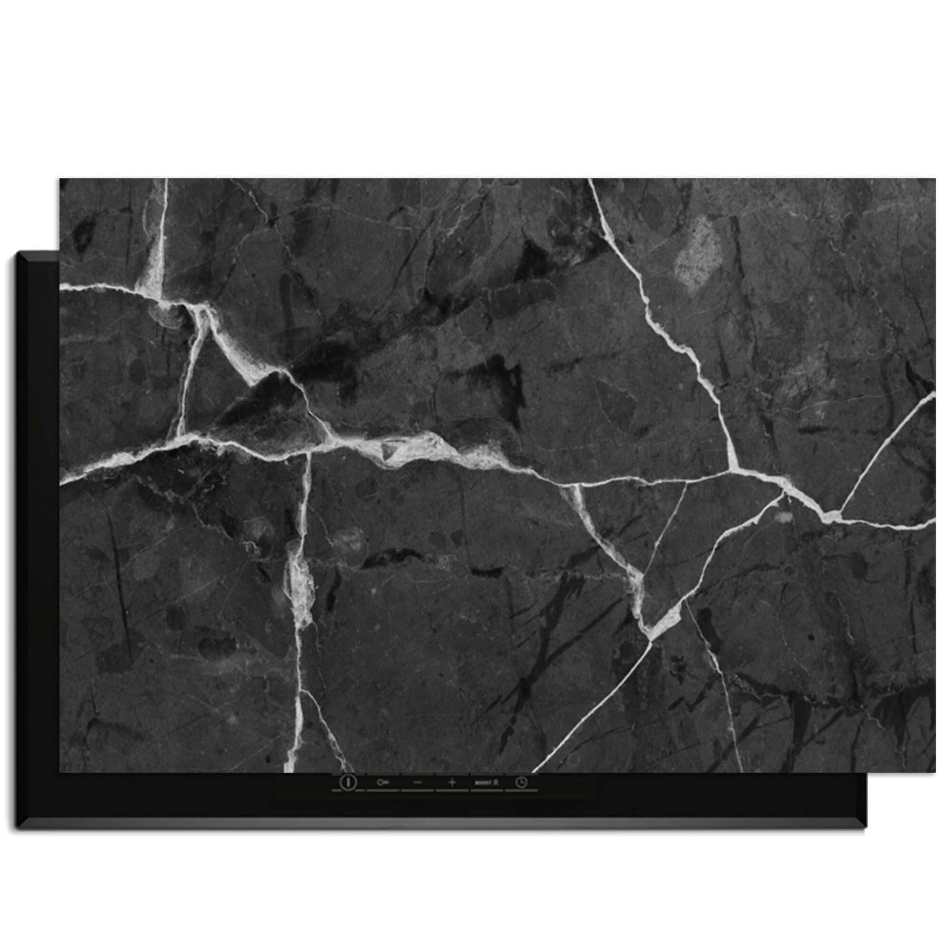 Marble Charcoal - Inductie Beschermer, stijlvol en functioneel, ideaal voor het beschermen van inductiekookplaat.