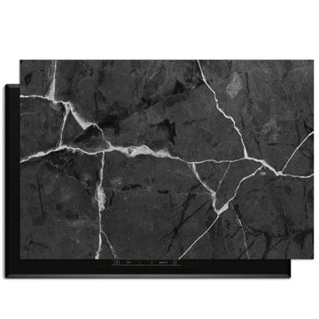 Marble Charcoal - Inductie Beschermer, stijlvol en functioneel, ideaal voor het beschermen van inductiekookplaat.