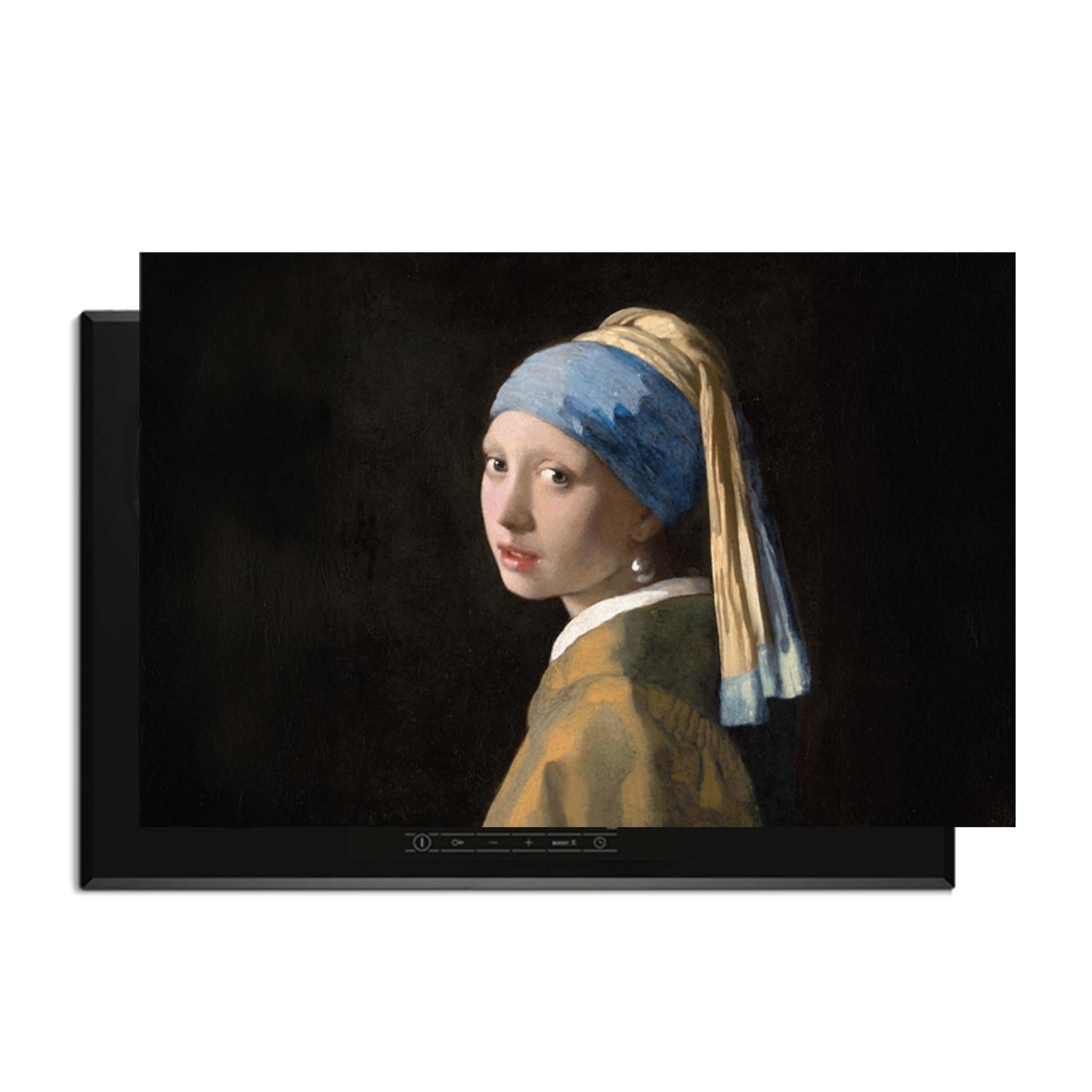 Meisje met de Parel – Inductie Beschermer met klassieke uitstraling voor moderne keukens, prachtige keukenaccessoire met kunstzinnig design.