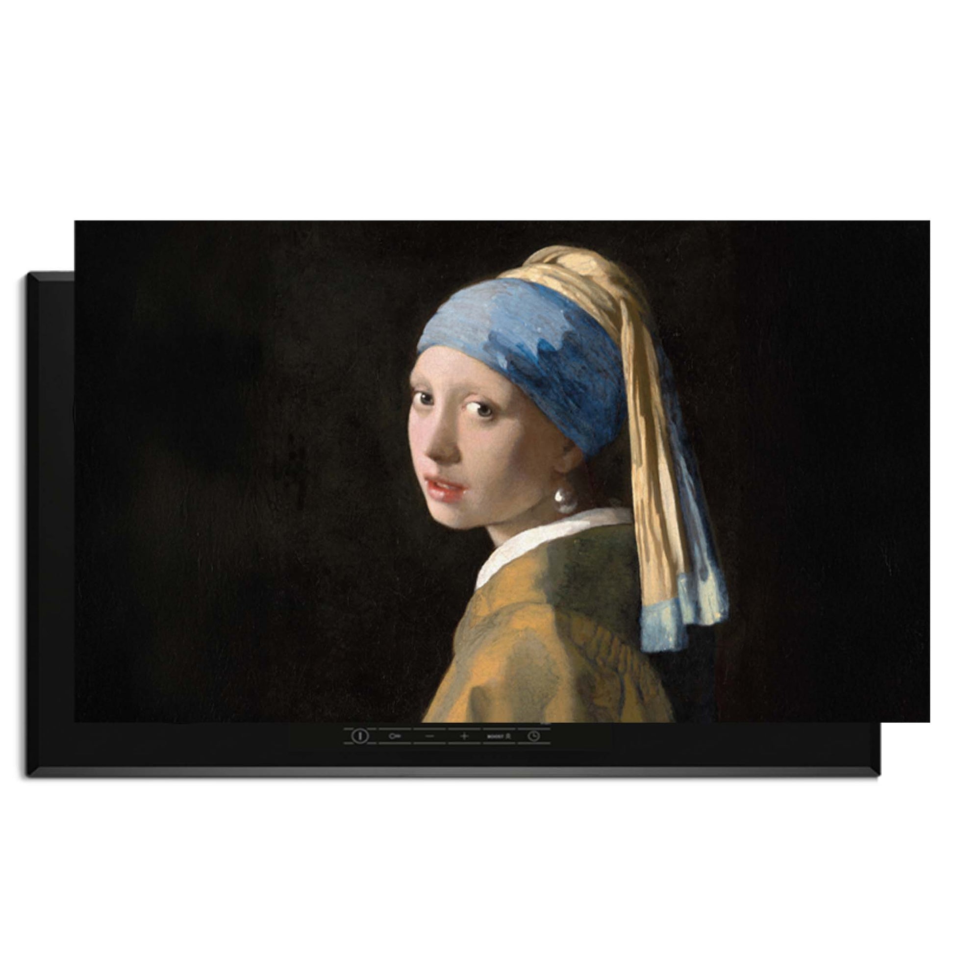 Meisje met de Parel – Inductie Beschermer met mystieke en verfijnde kunstwerk voor moderne keukens