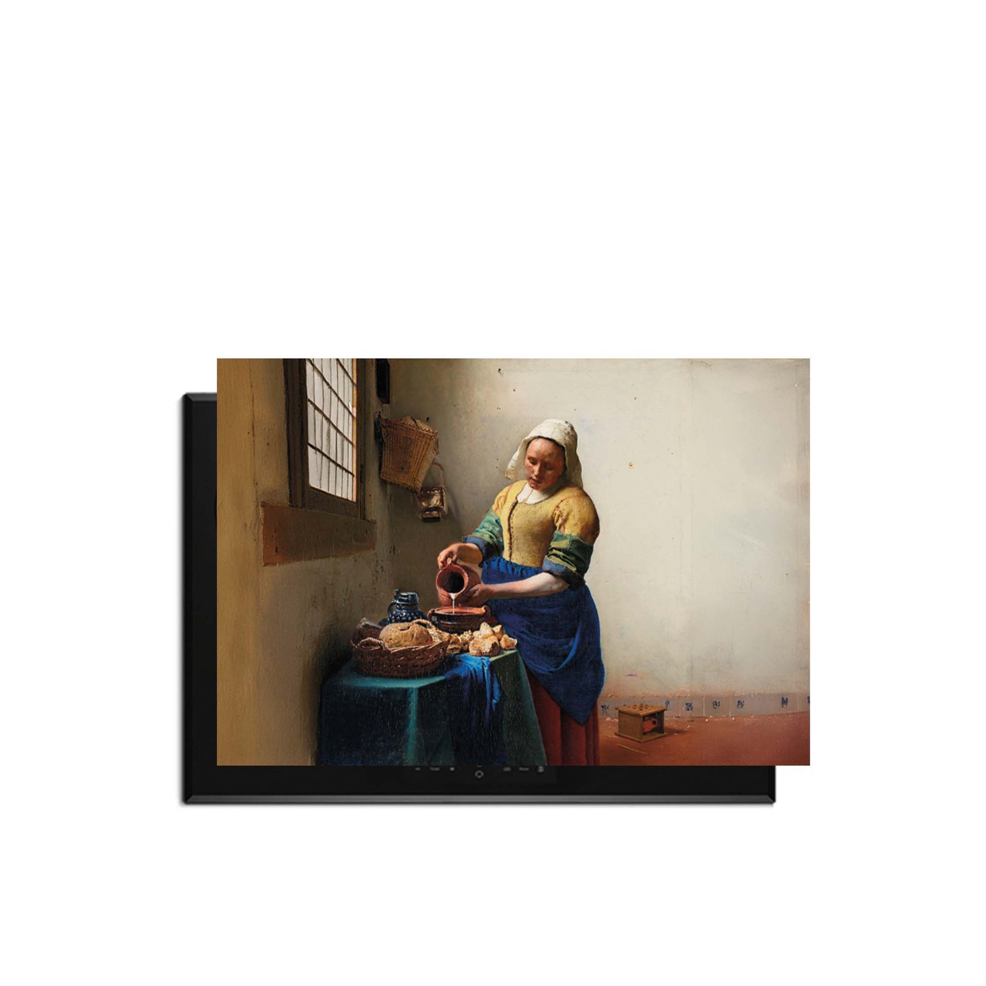 Melkmeisje– Inductie Beschermer met klassieke kunst, Hollandse sfeer en verfijnde details voor een tijdloze keuken uitstraling.