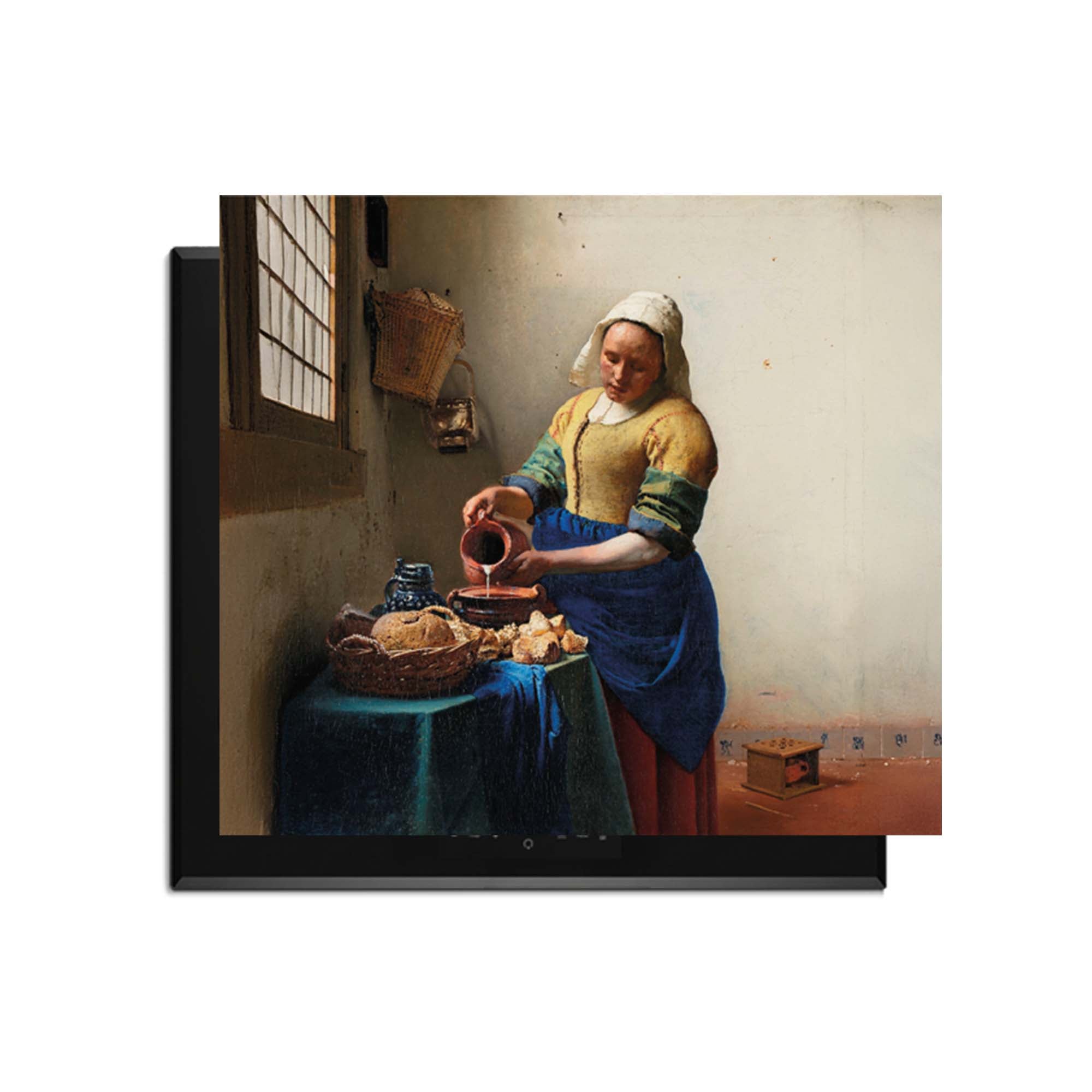 Melkmeisje– Inductie Beschermer in keuken met Hollandse kunst