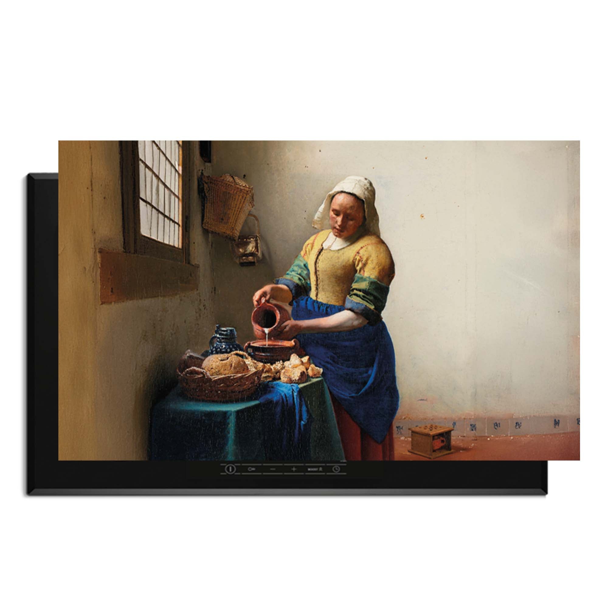 Melkmeisje– Inductie Beschermer met meesterlijke Hollandse kunst voor een tijdloze en charmante keuken sfeer
