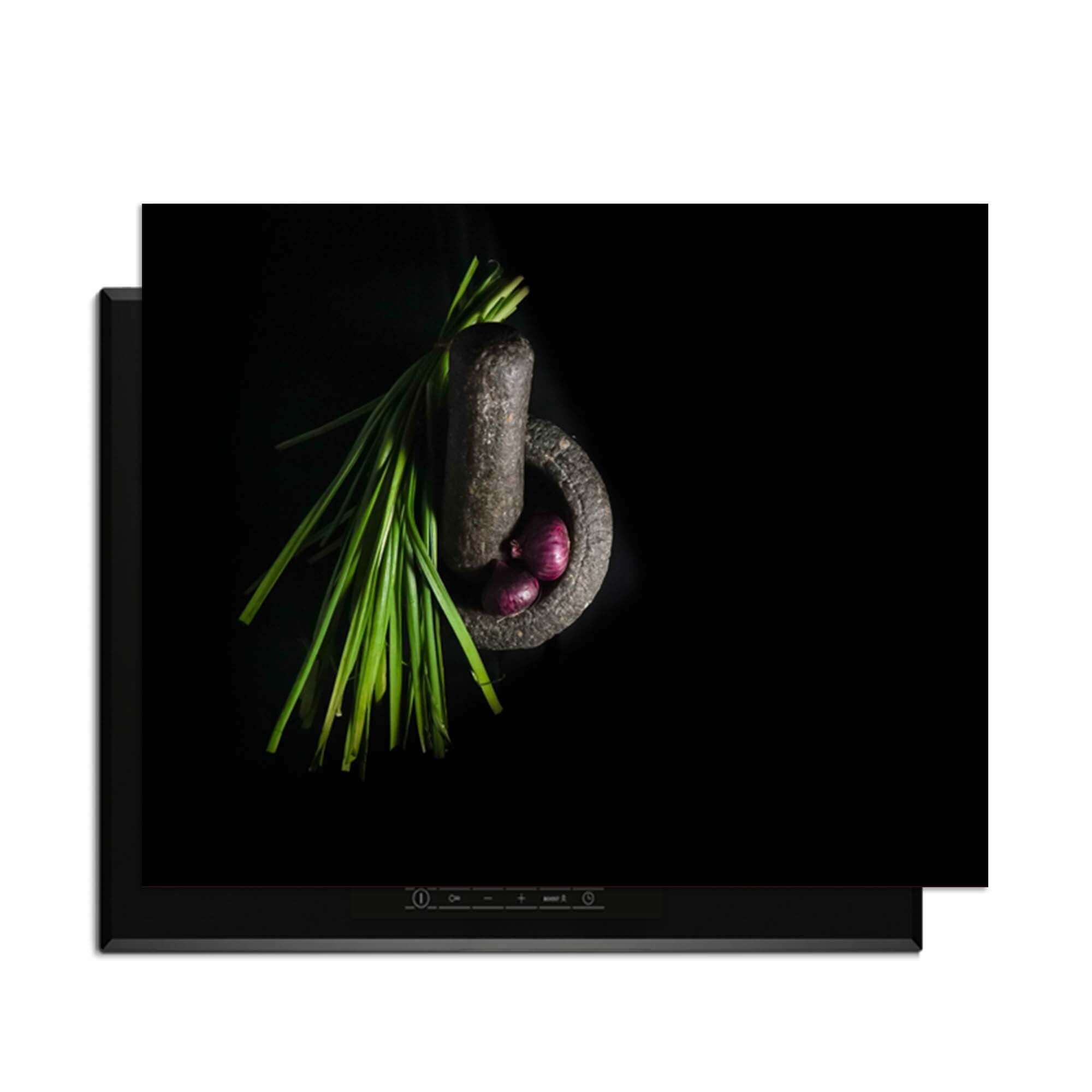 Midnight Herb - Inductie Beschermer beschermt inductiekookplaat met stijl en elegantie.