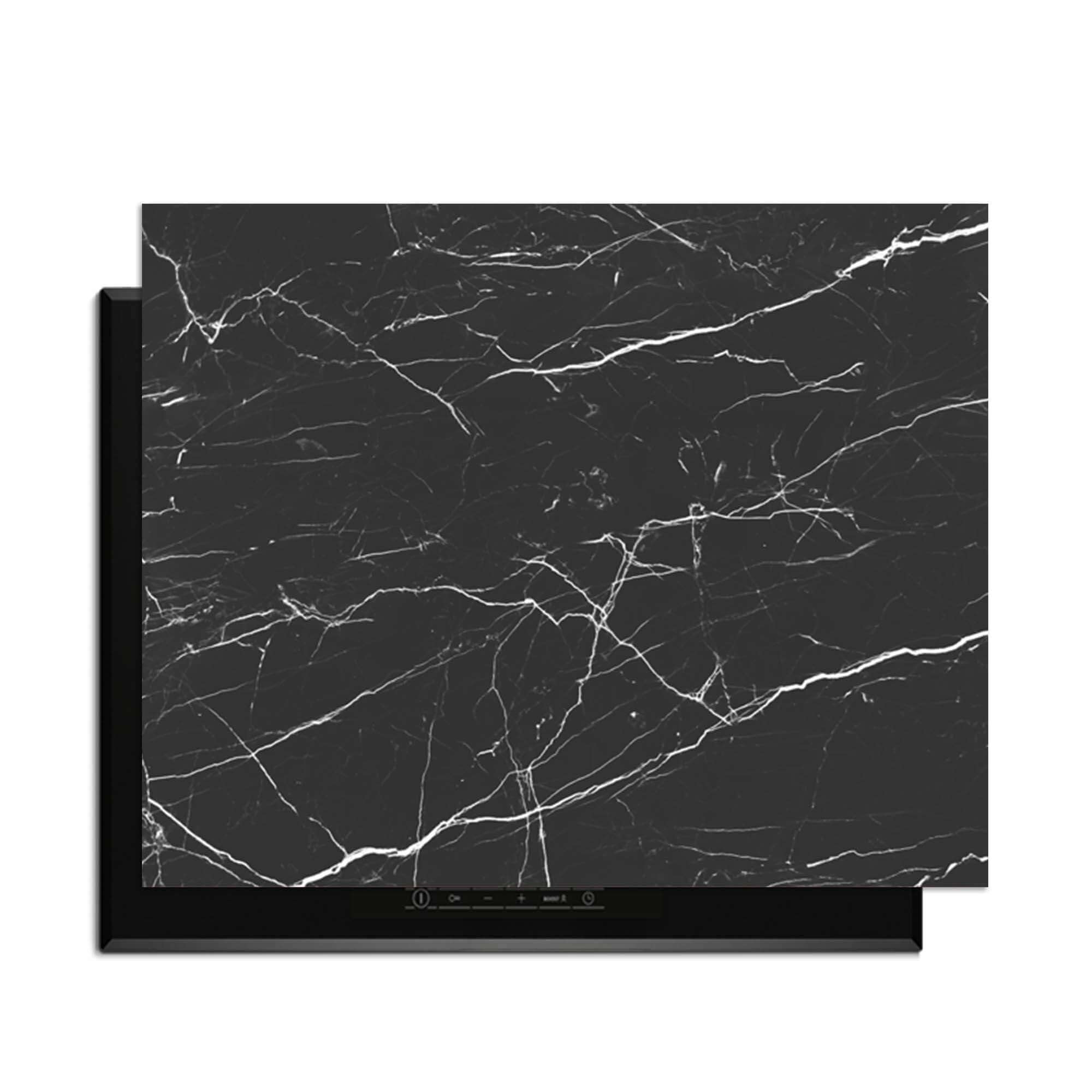 Obsidian Marble - Inductie Beschermer, stijlvolle bescherming voor inductiekookplaten in modern marmerdesign.