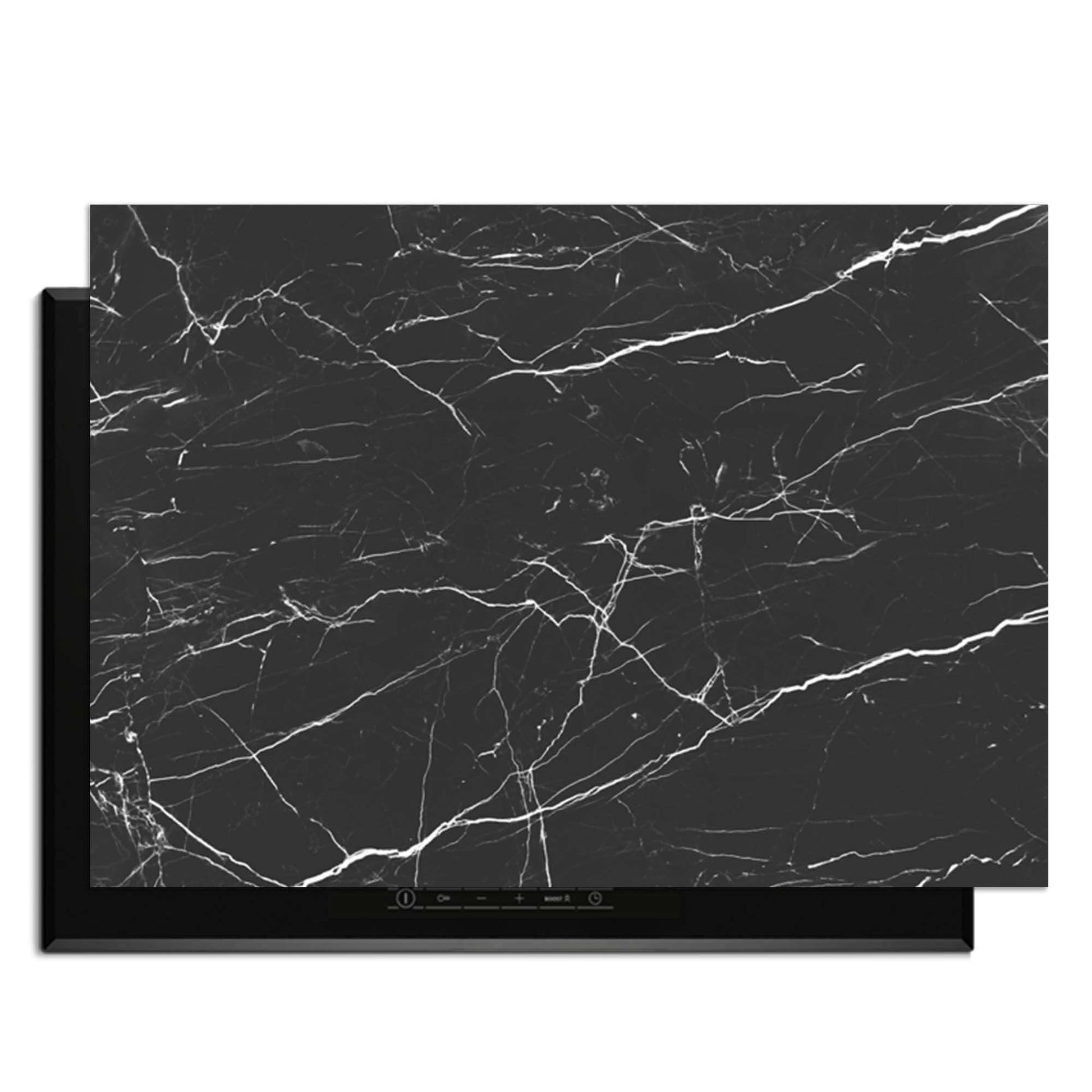 Obsidian Marble - Inductie Beschermer ter bescherming van inductiekookplaten met modern marmerontwerp.