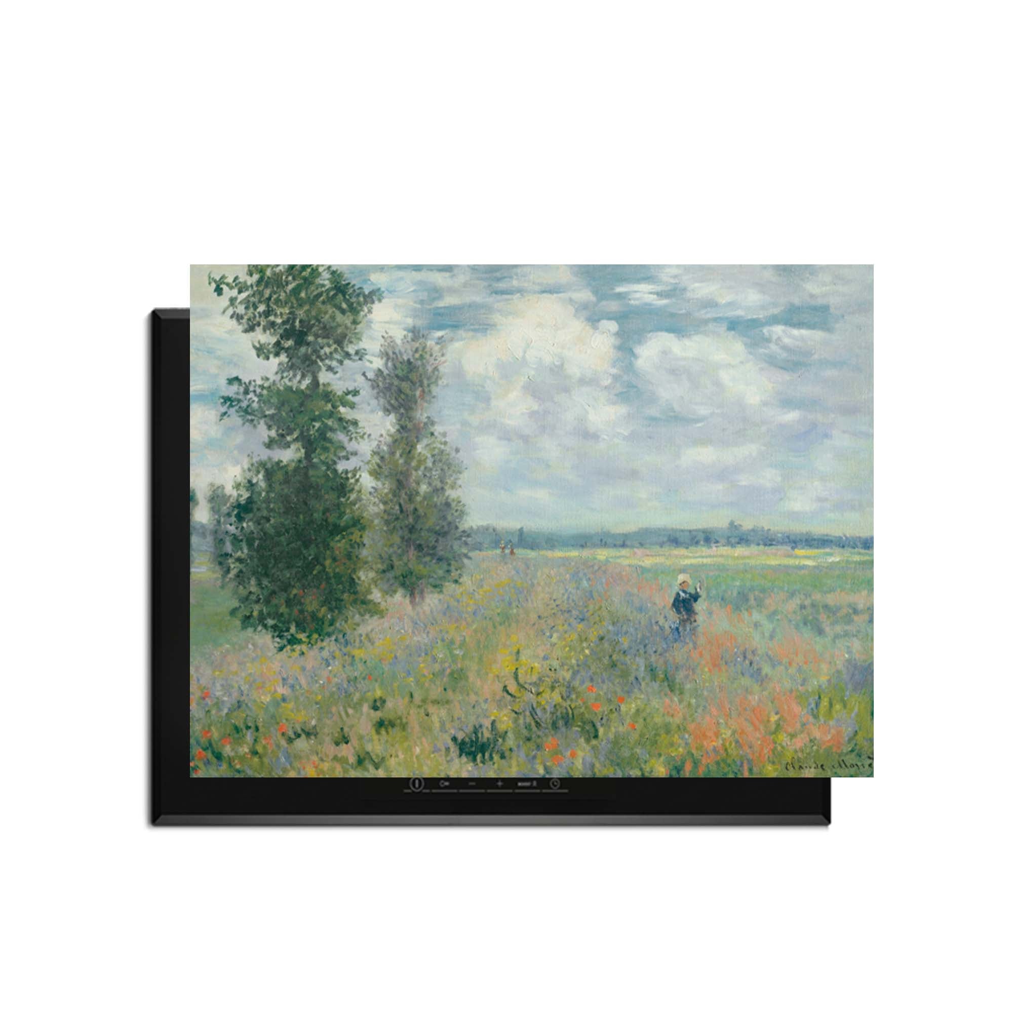 Papaverveld – Inductie Beschermer met rode bloemen en artistieke penseelstreken voor een levendige keuken uitstraling.