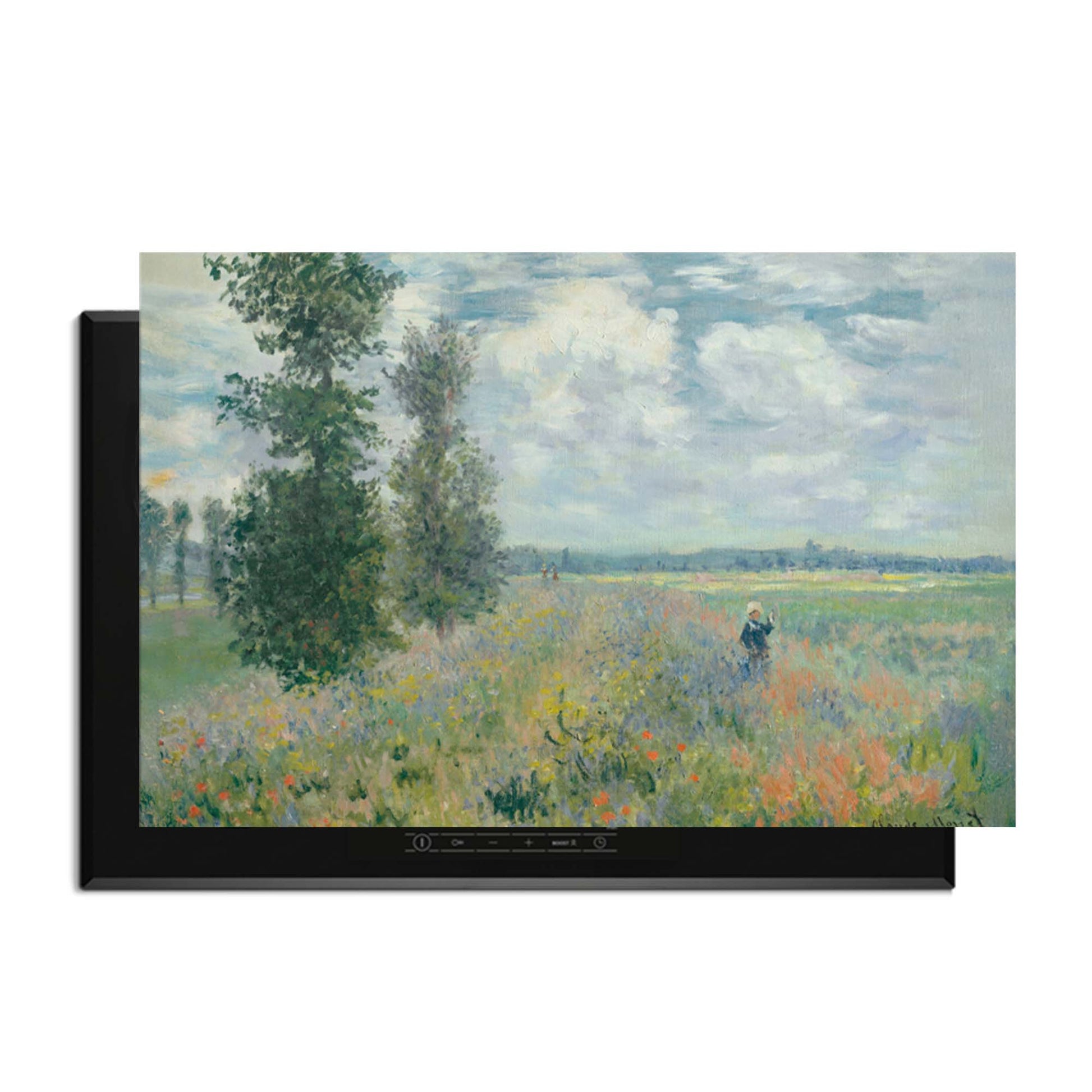 Papaverveld – Inductie Beschermer met schilderachtige rode bloemen voor een artistieke keukenuitstraling.