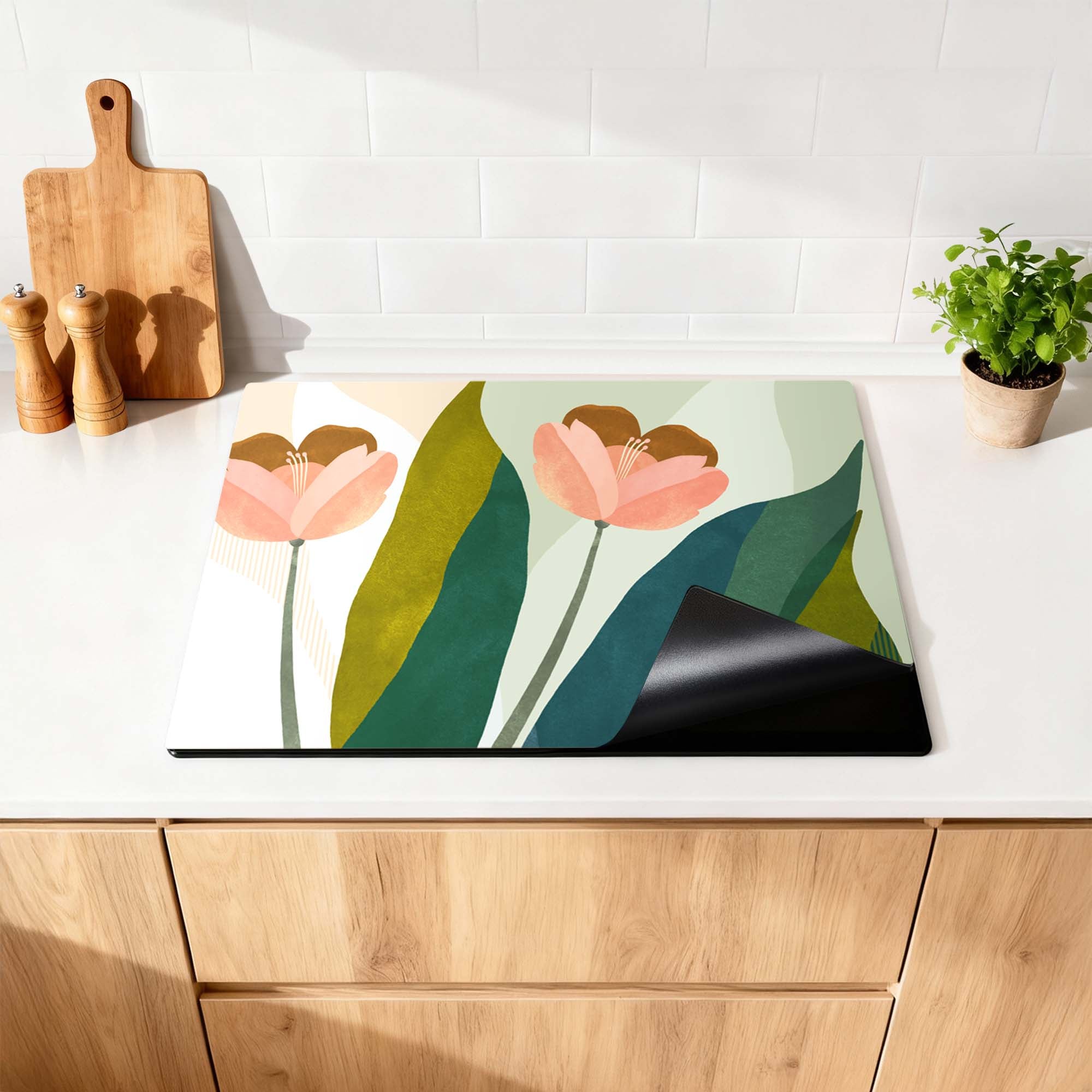 Peach Blooms - Inductie Beschermer