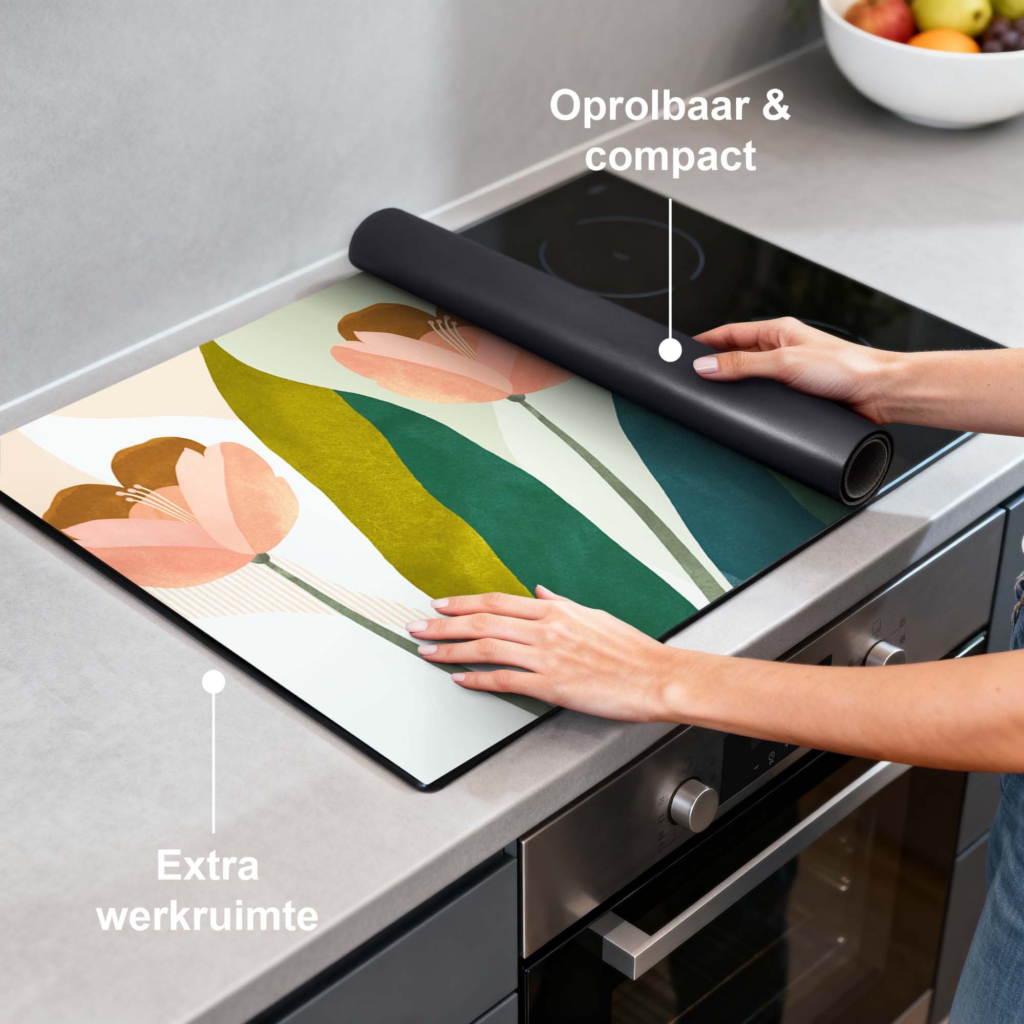 Peach Blooms - Inductie Beschermer