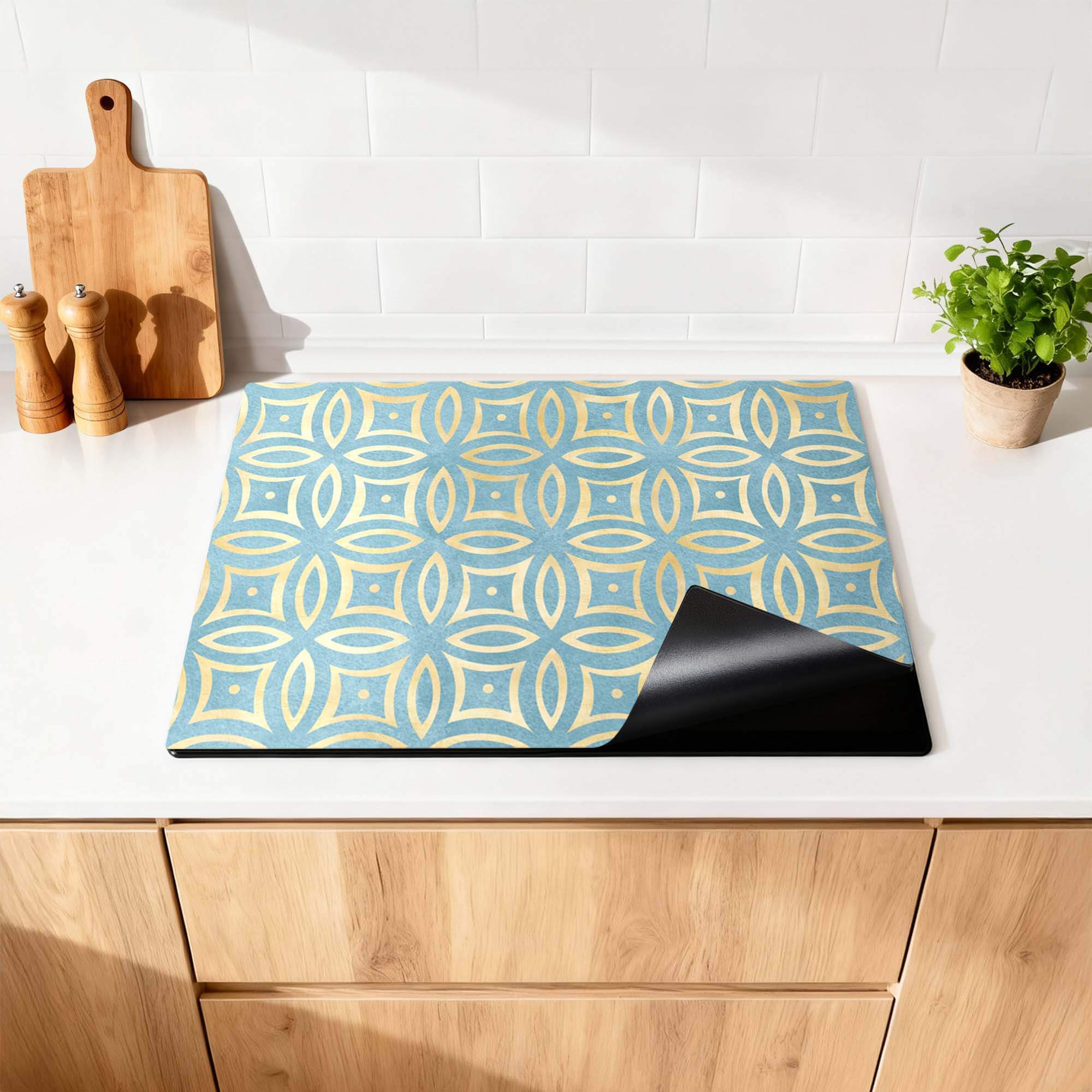 Petal Illusion Blue - Inductie Beschermer