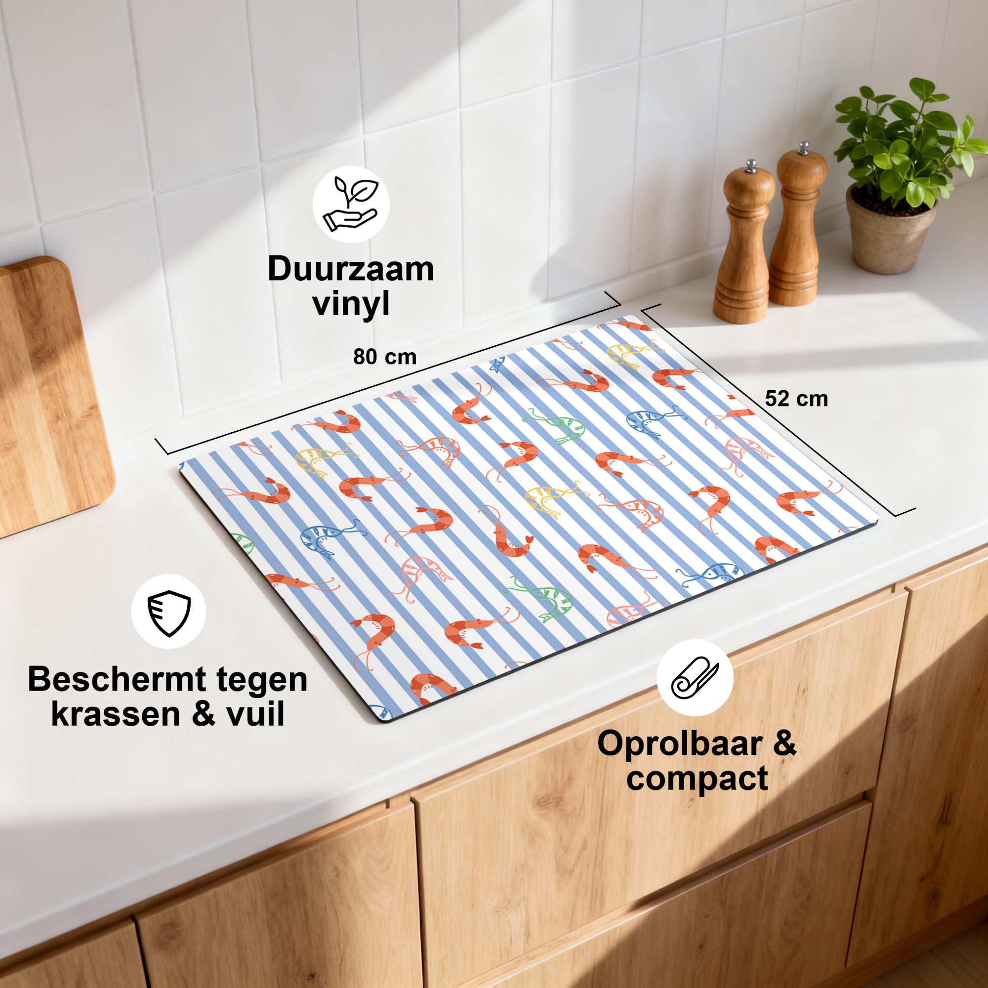 Prawn Stripes - Inductie Beschermer