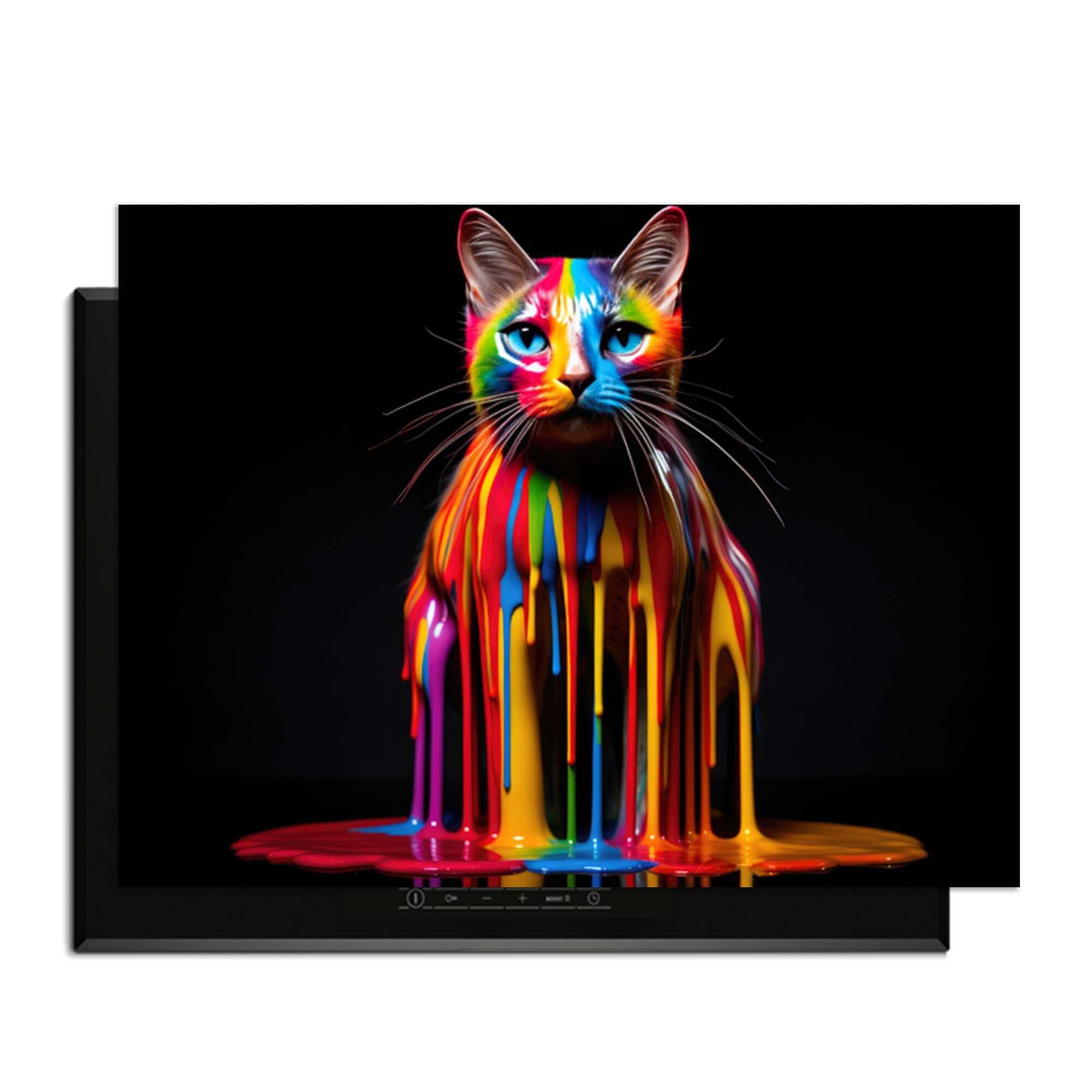 Rainbow Cat - Induktionsschutz mit bunter Farbe, ideal zum Schutz von Induktionskochfeldern.
