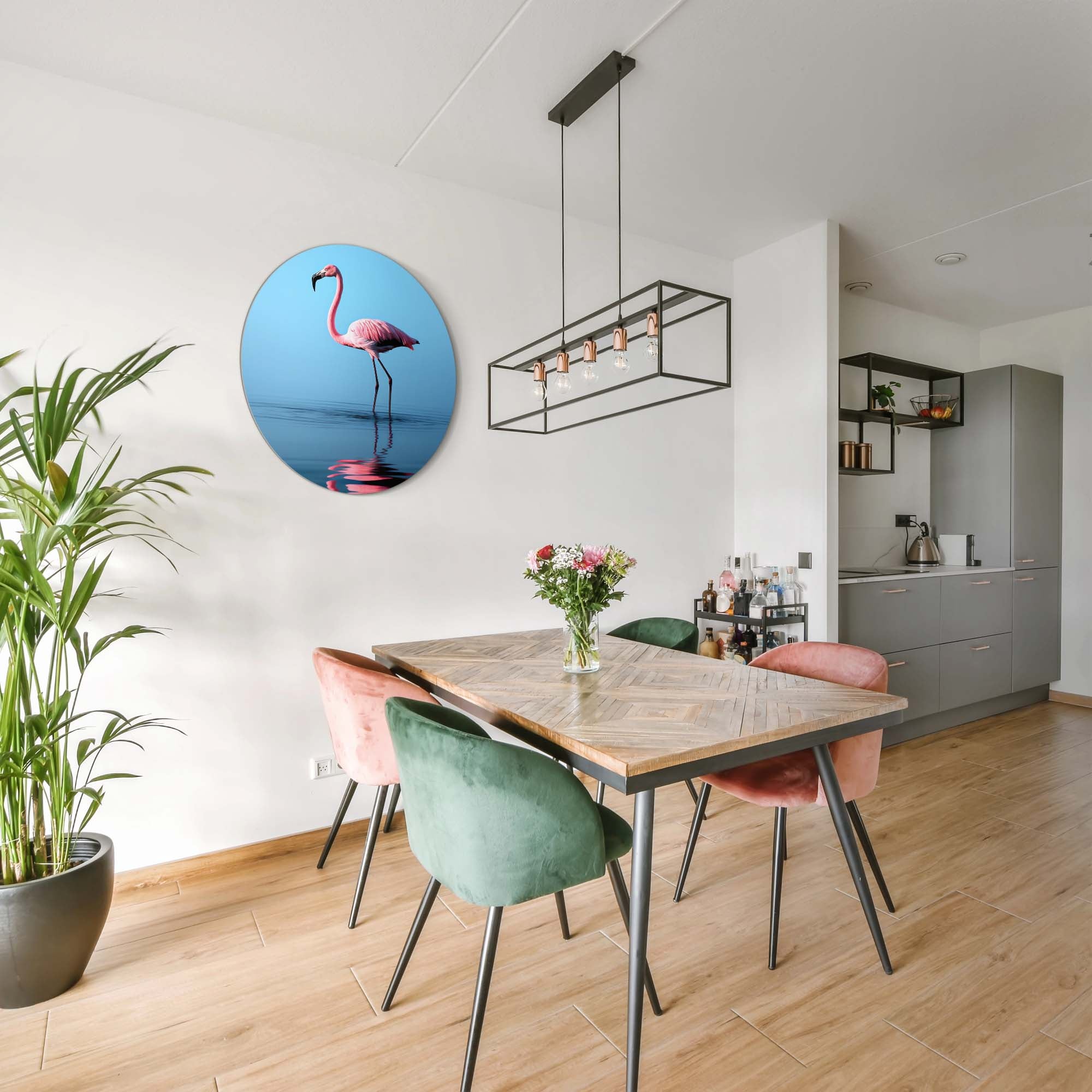 Blush Reflection - Muurcirkel