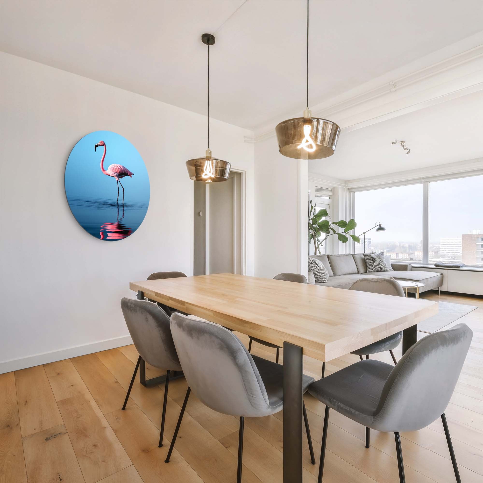 Blush Reflection - Muurcirkel