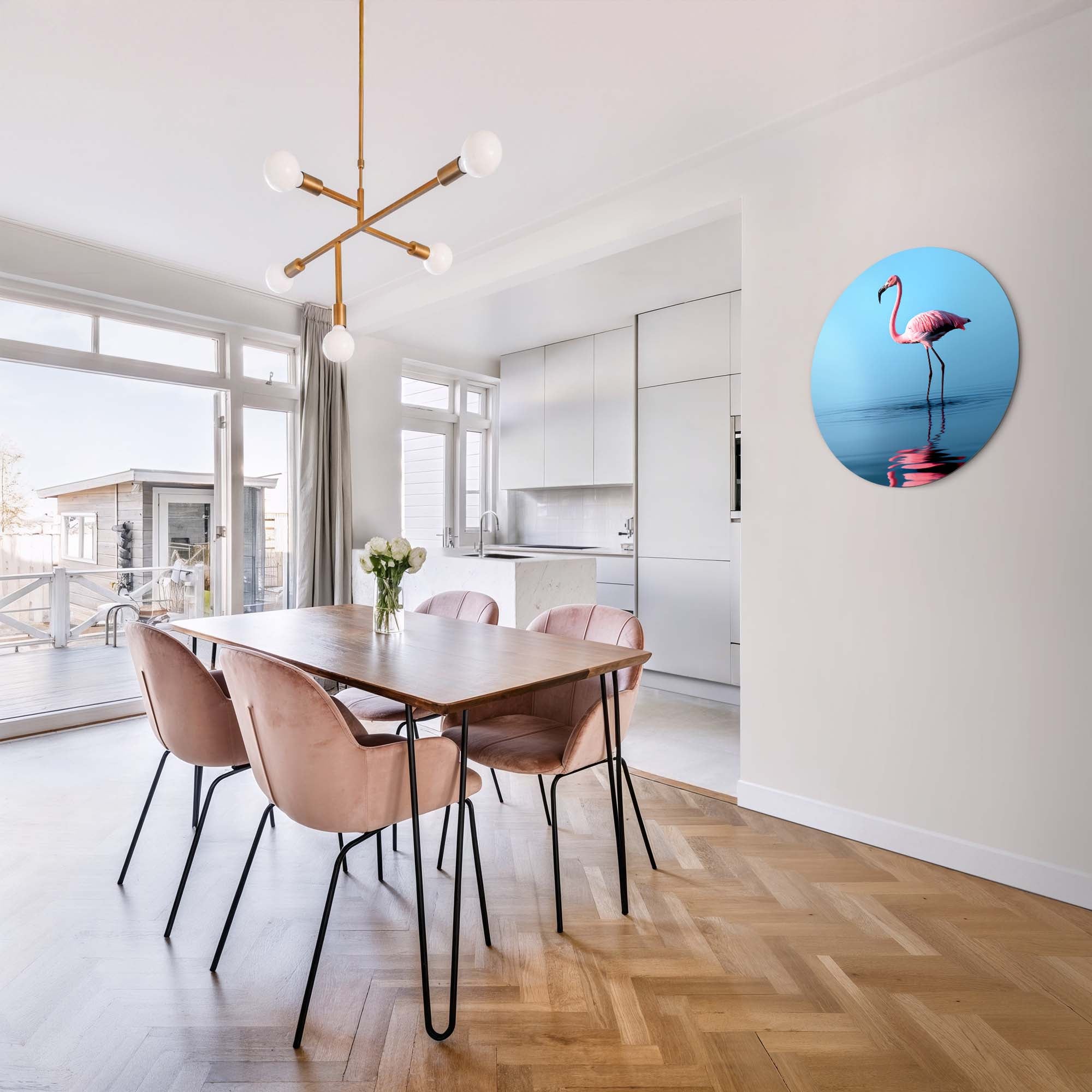 Blush Reflection - Muurcirkel