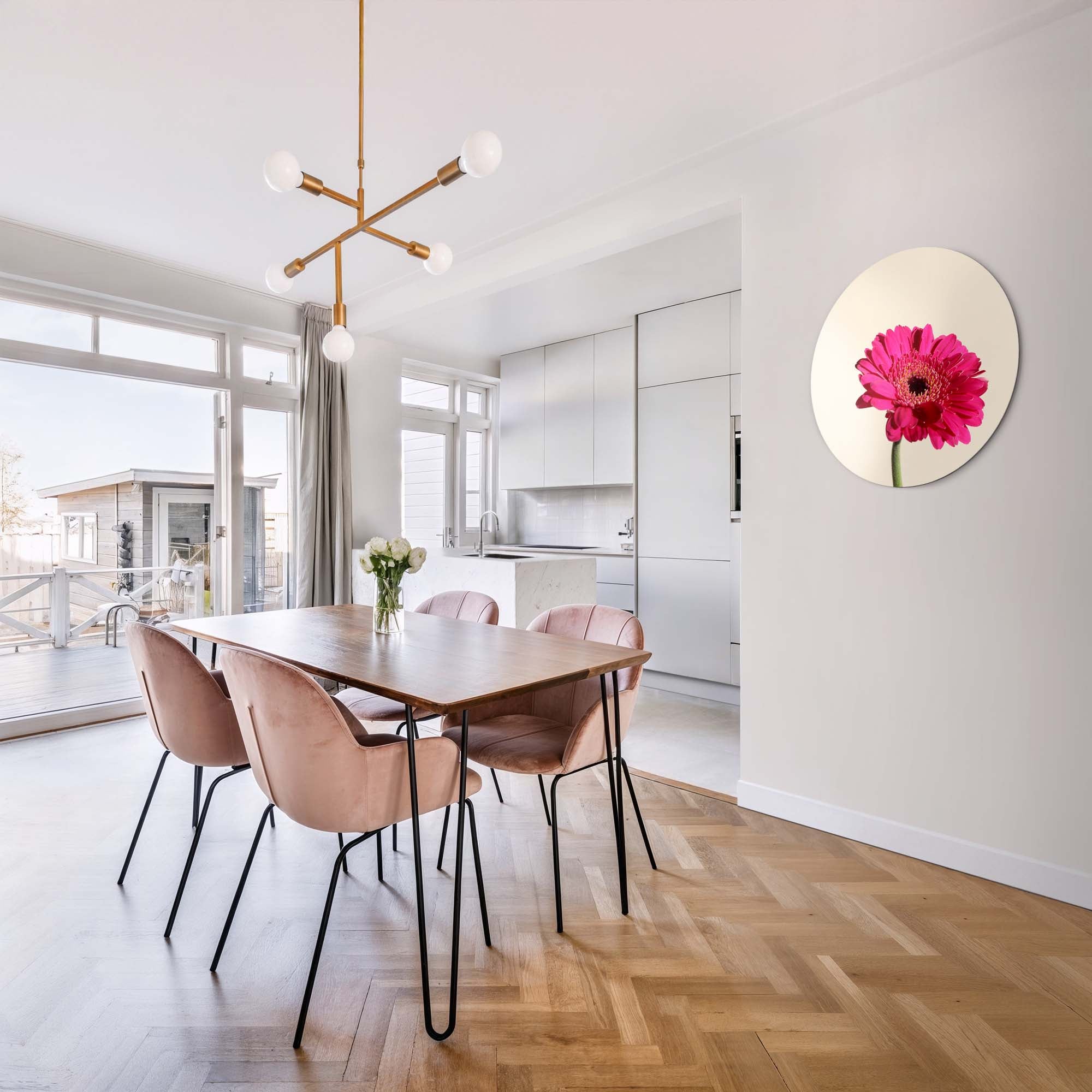 Fuchsia Gerbera – Muurcirkel