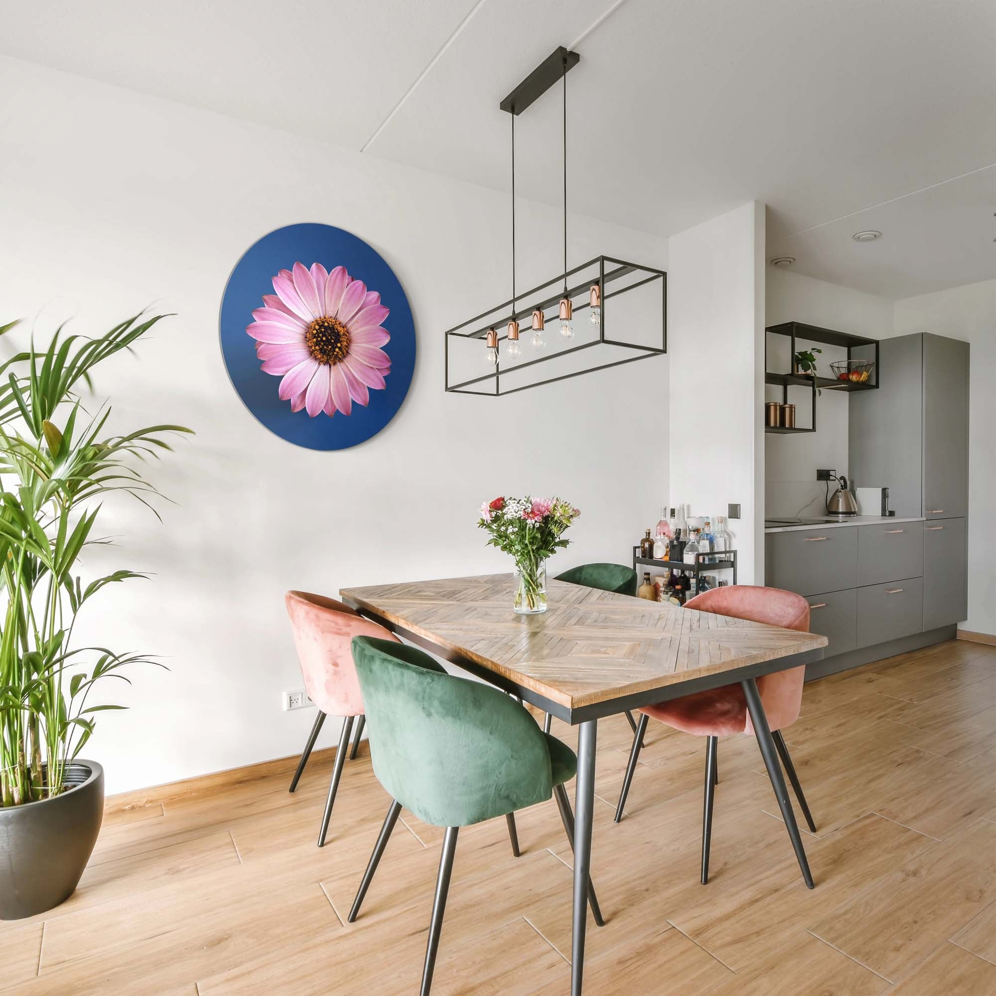 Pastel Margriet – Muurcirkel