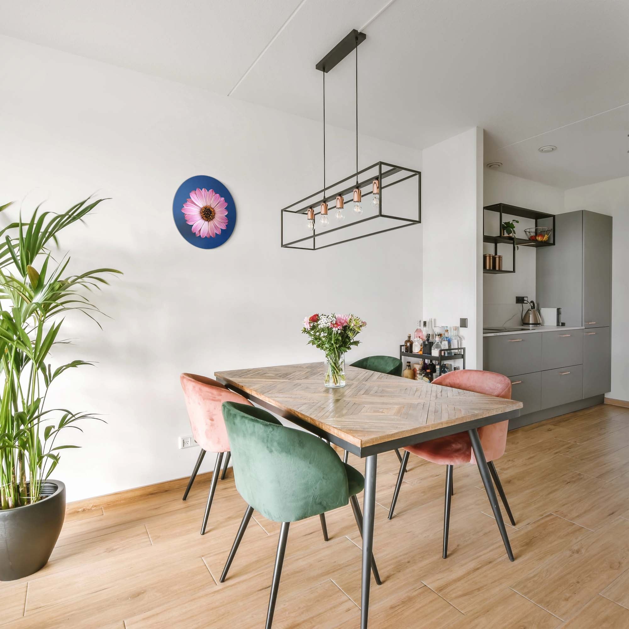 Pastel Margriet – Muurcirkel