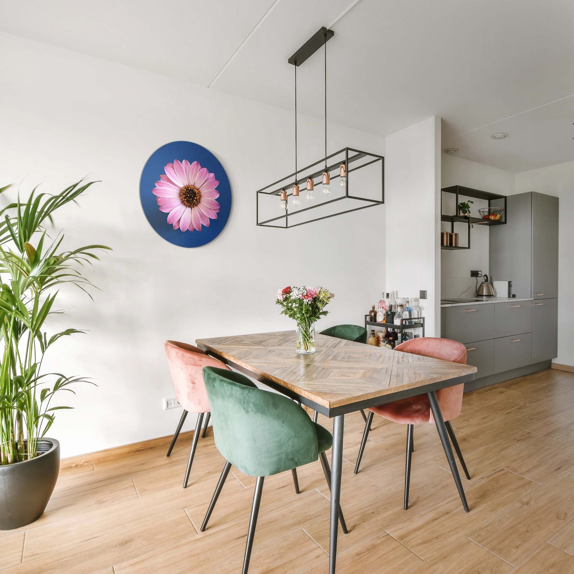 Pastel Margriet – Muurcirkel