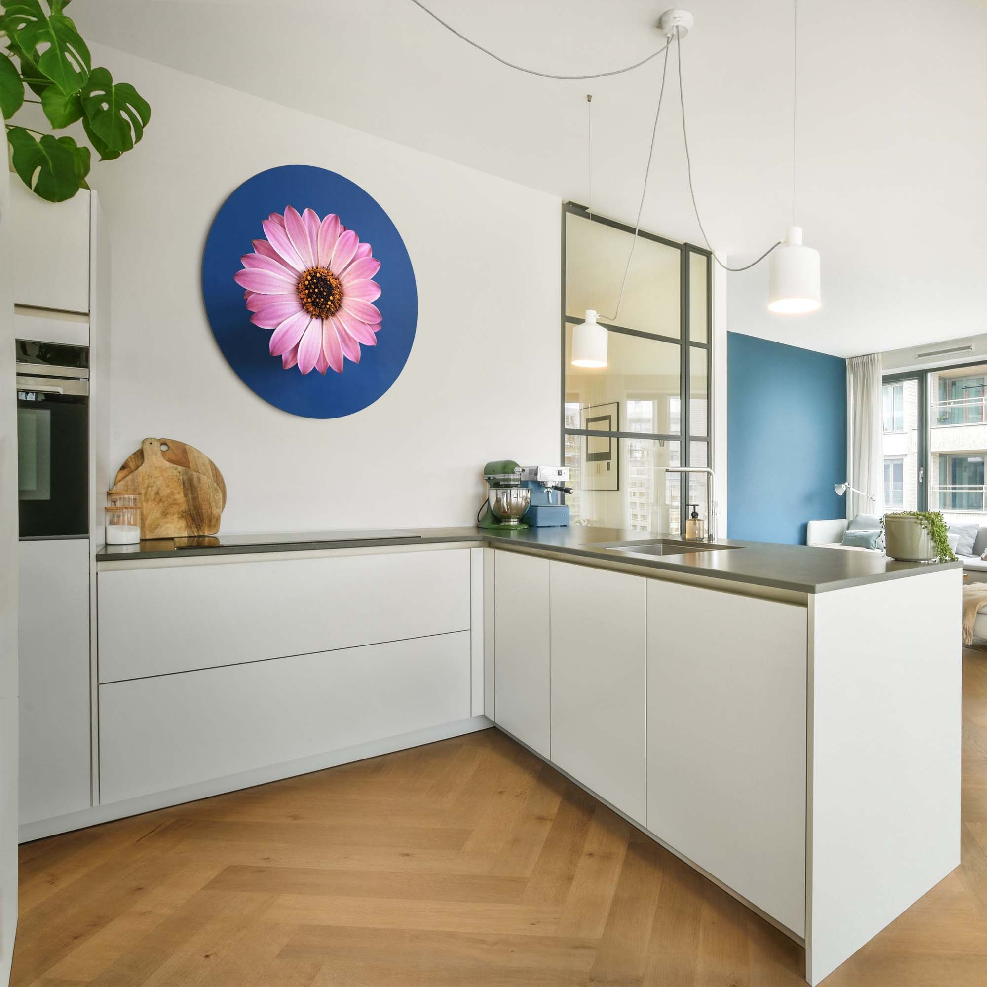 Pastel Margriet – Muurcirkel