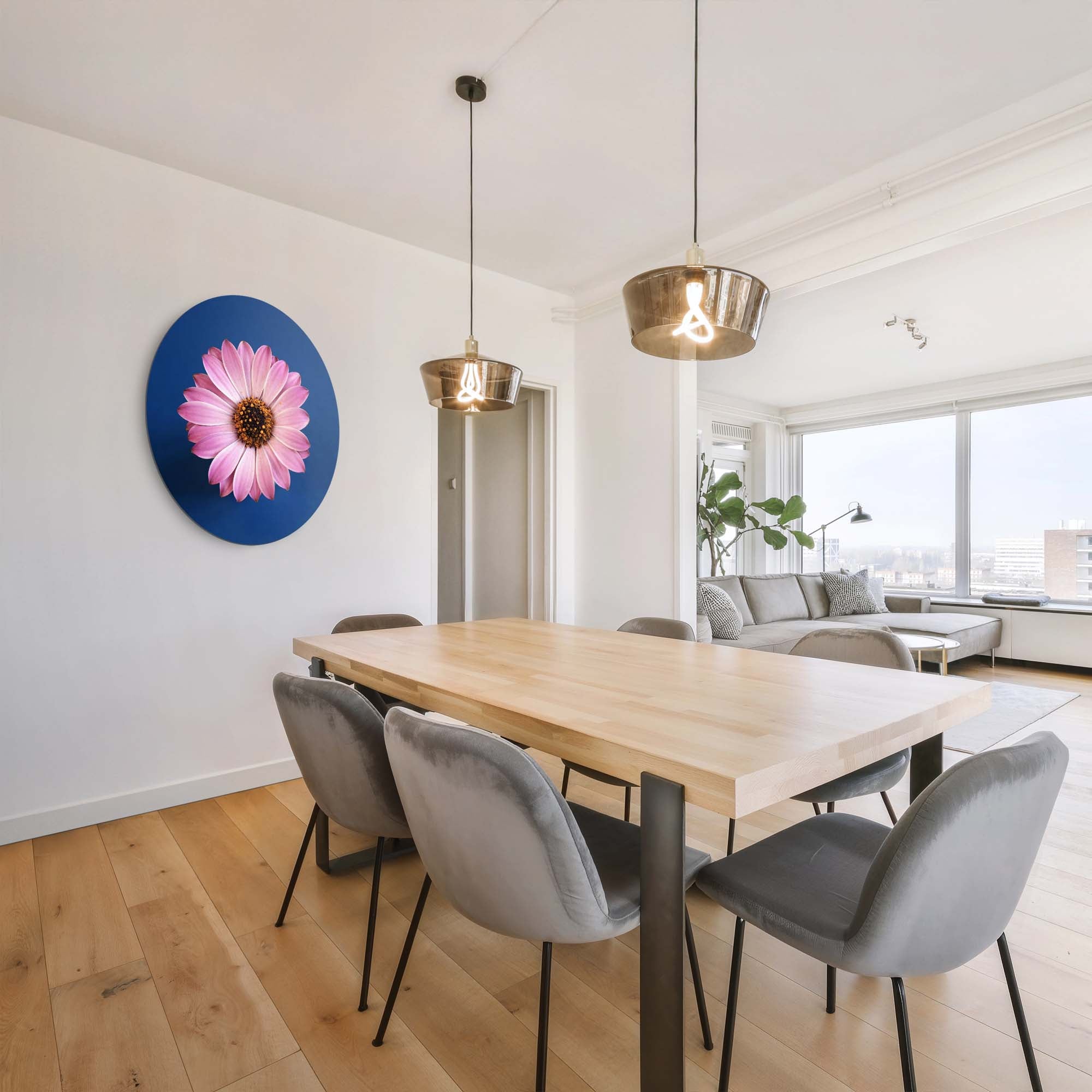 Pastel Margriet – Muurcirkel