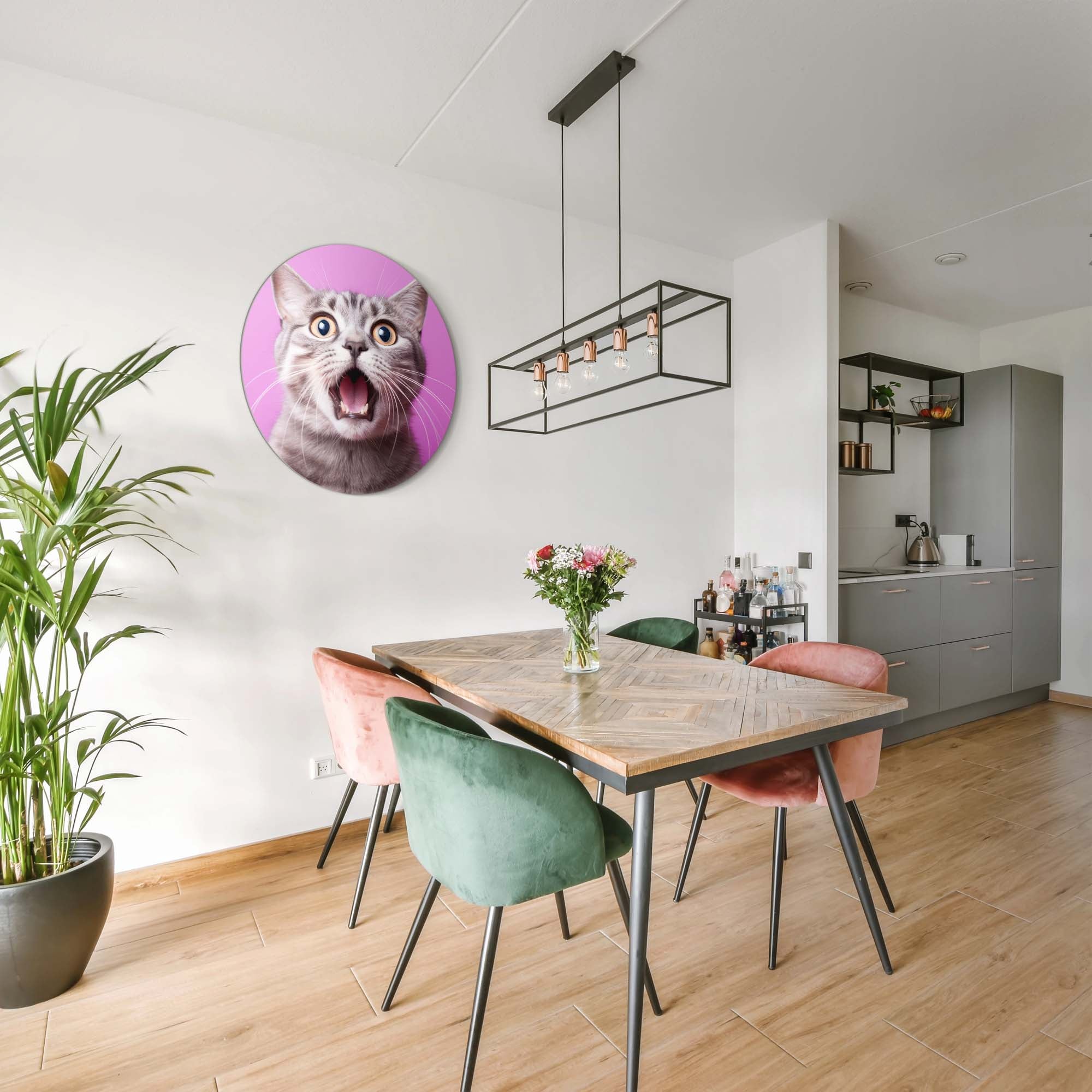 Surprised Whiskers – Muurcirkel