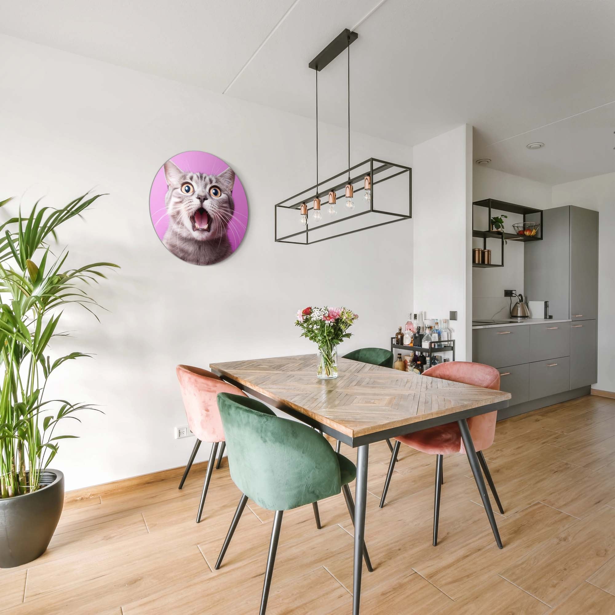 Surprised Whiskers – Muurcirkel