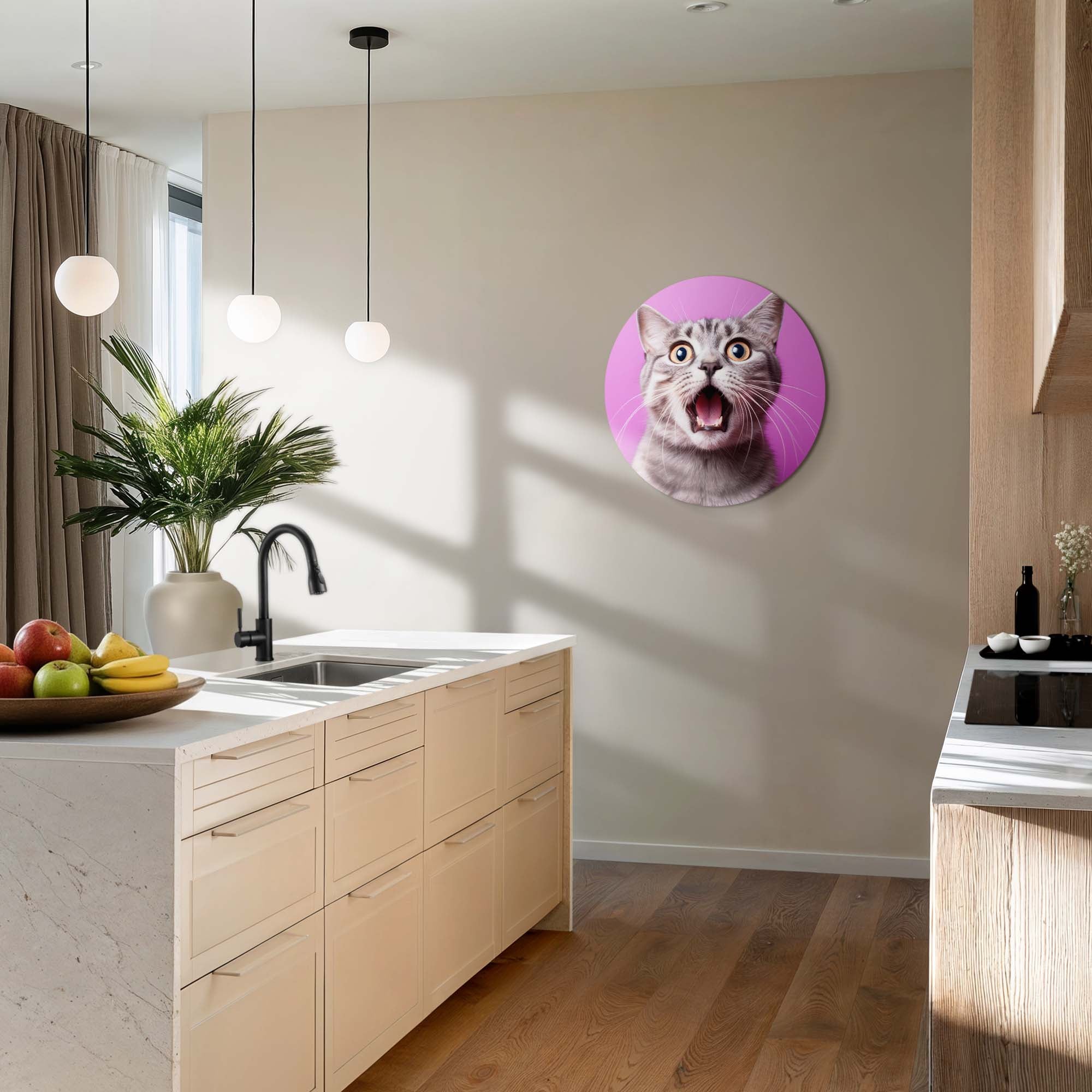Surprised Whiskers – Muurcirkel