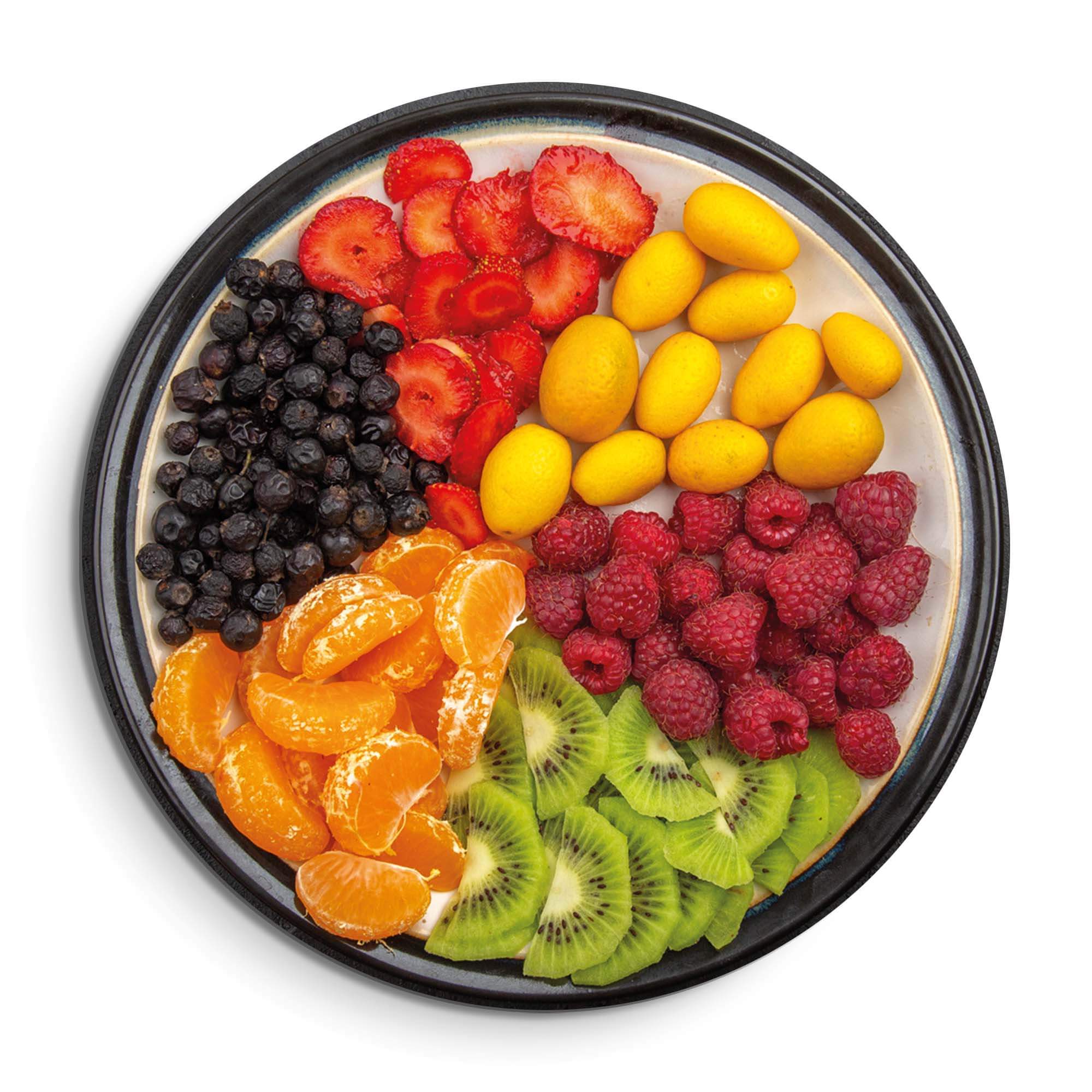 Vibrant Fruit Medley - Muurcirkel met kleurrijk zomerfruit, ideale eyecatcher voor muren, keuken en eethoek, onderdeel van muurcirkels collectie.