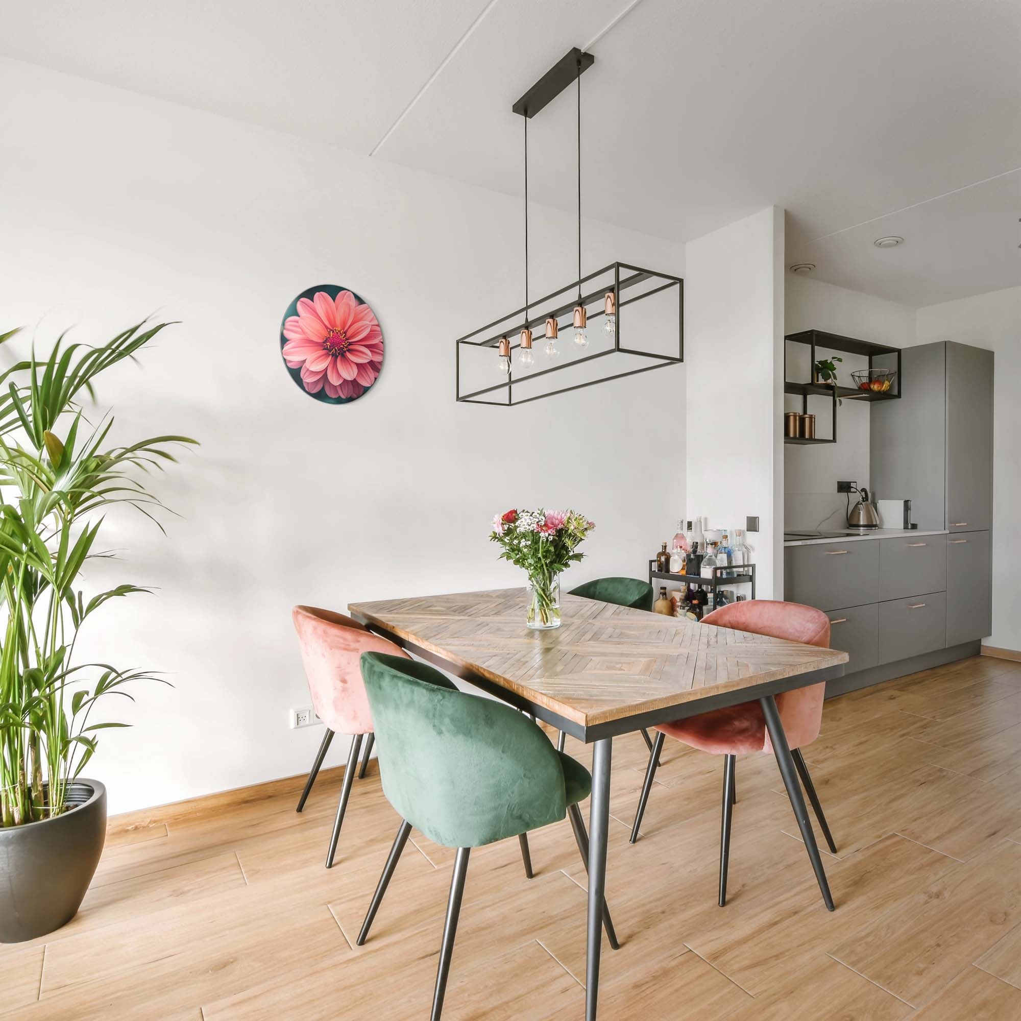 Sunset Dahlia – Muurcirkel