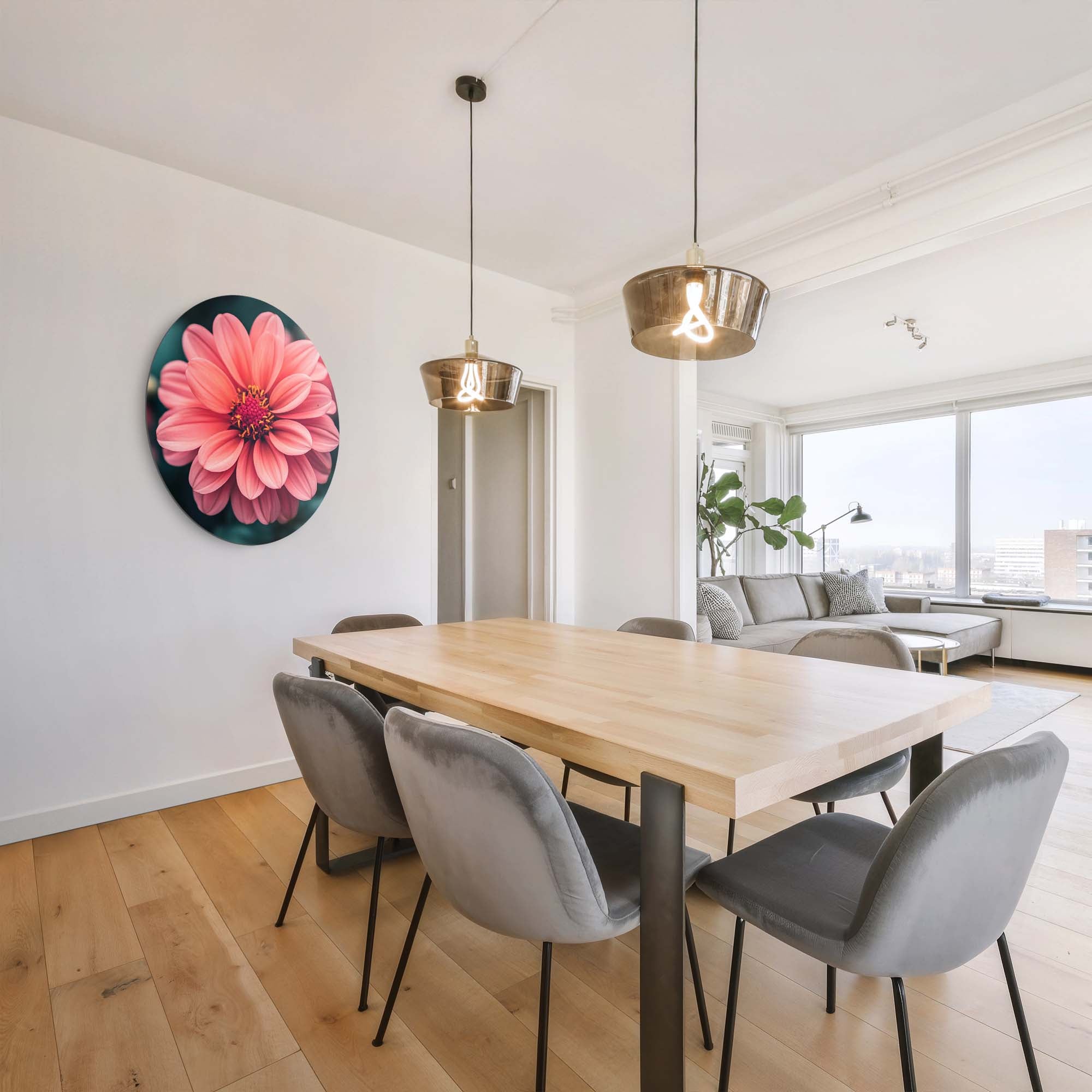 Sunset Dahlia – Muurcirkel