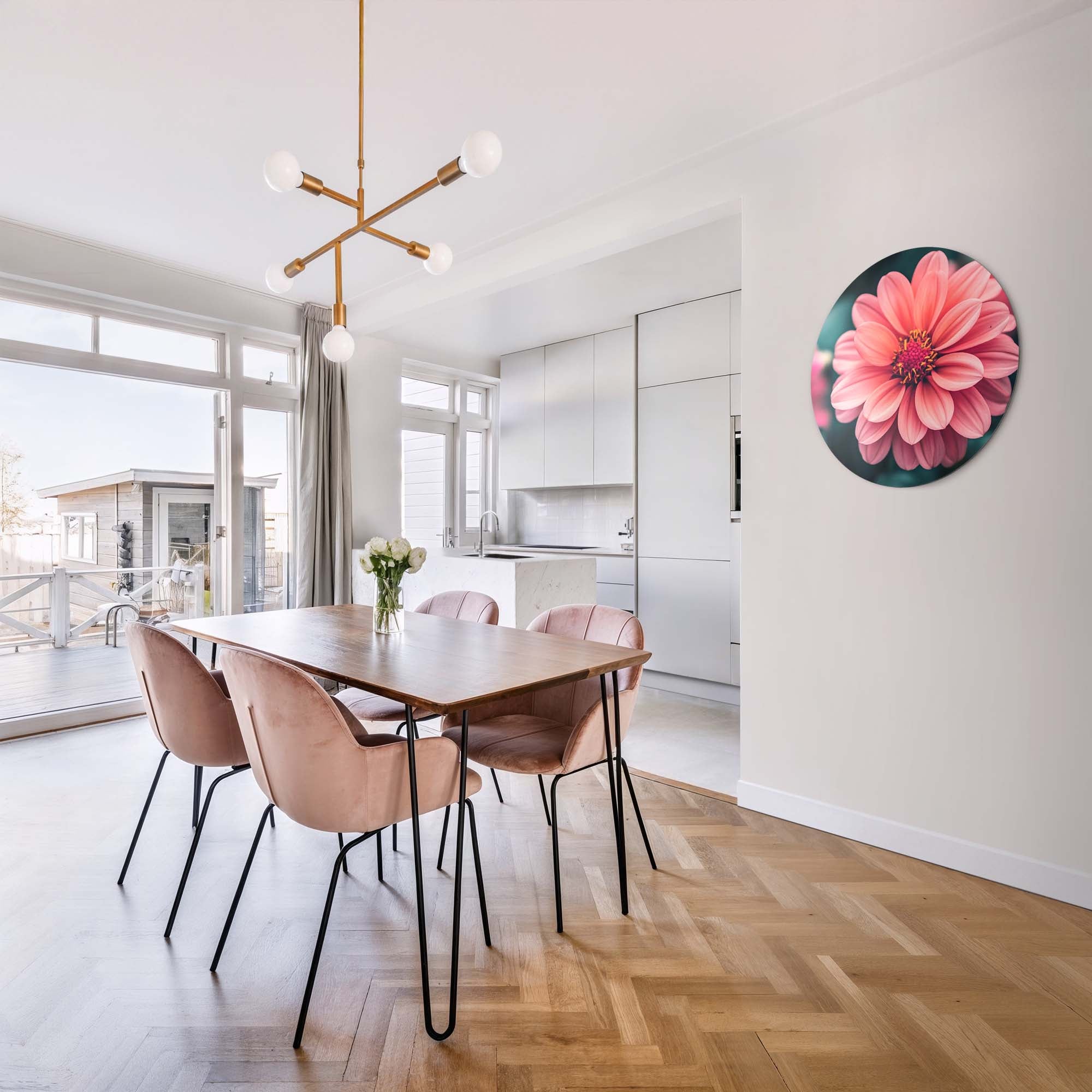 Sunset Dahlia – Muurcirkel