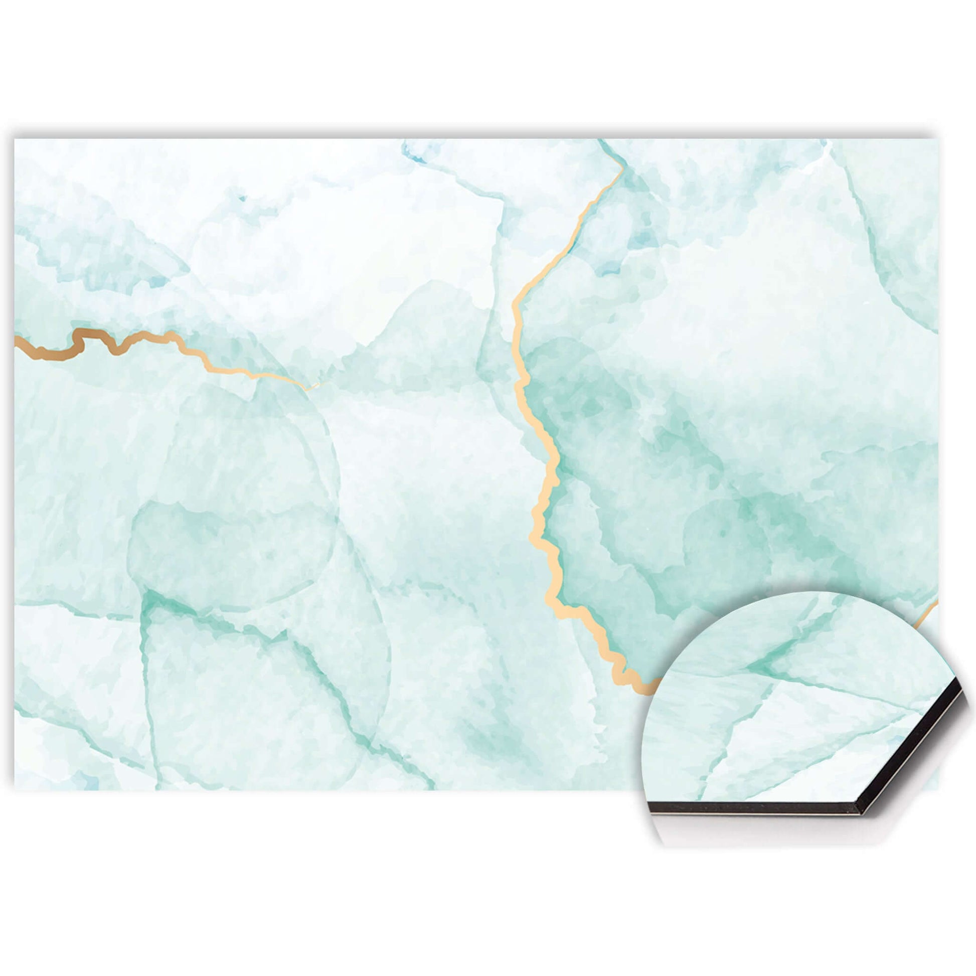 Jadegroen marmer spatscherm met gouden aders – Misty Jade design