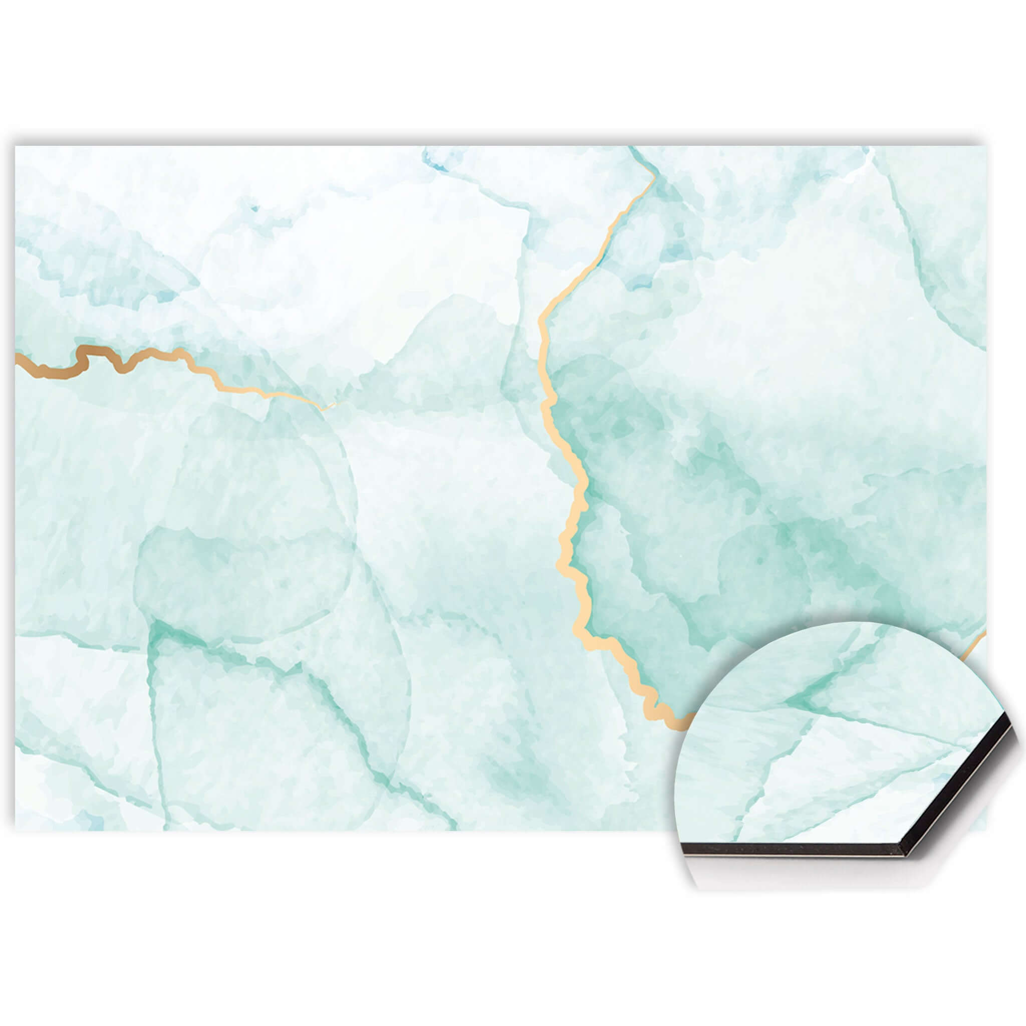 Jadegroen marmer spatscherm met gouden aders – Misty Jade design