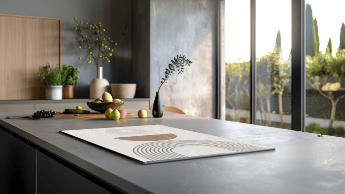 Japandi inductie beschermer luxe keuken