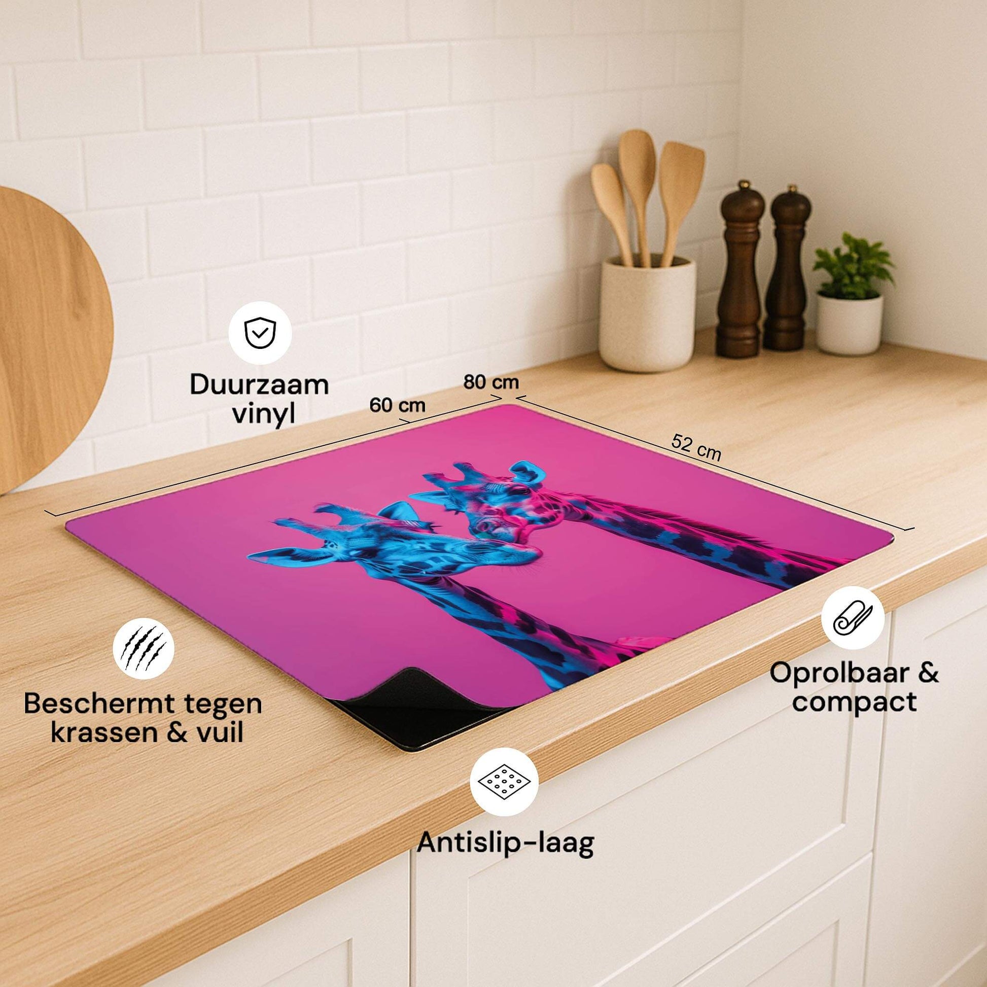 Bescherming en stijl met neon giraffenontwerp