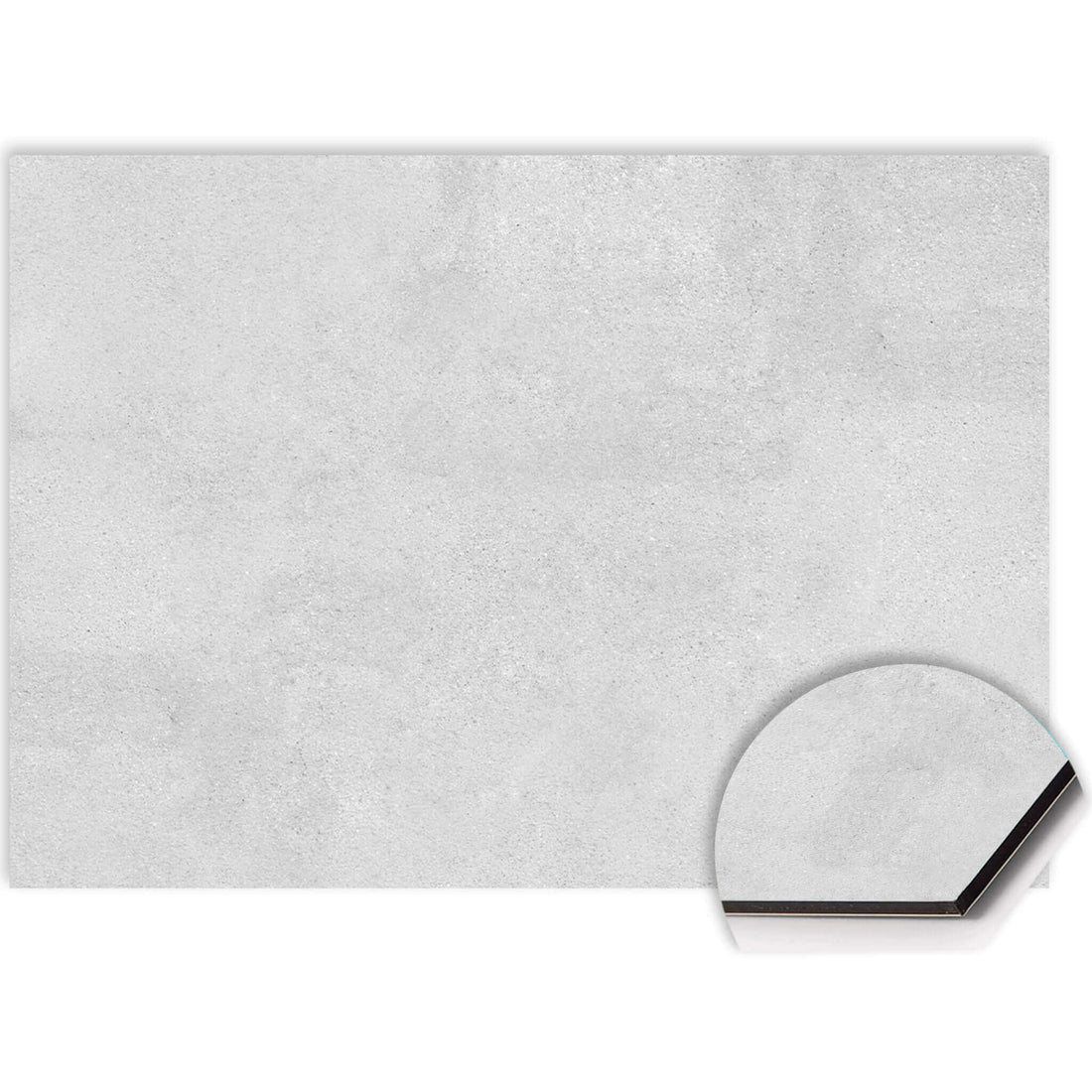 Smooth Concrete spatscherm voor moderne keukens met een subtiele structuur in krasvast Aluminium Dibond.