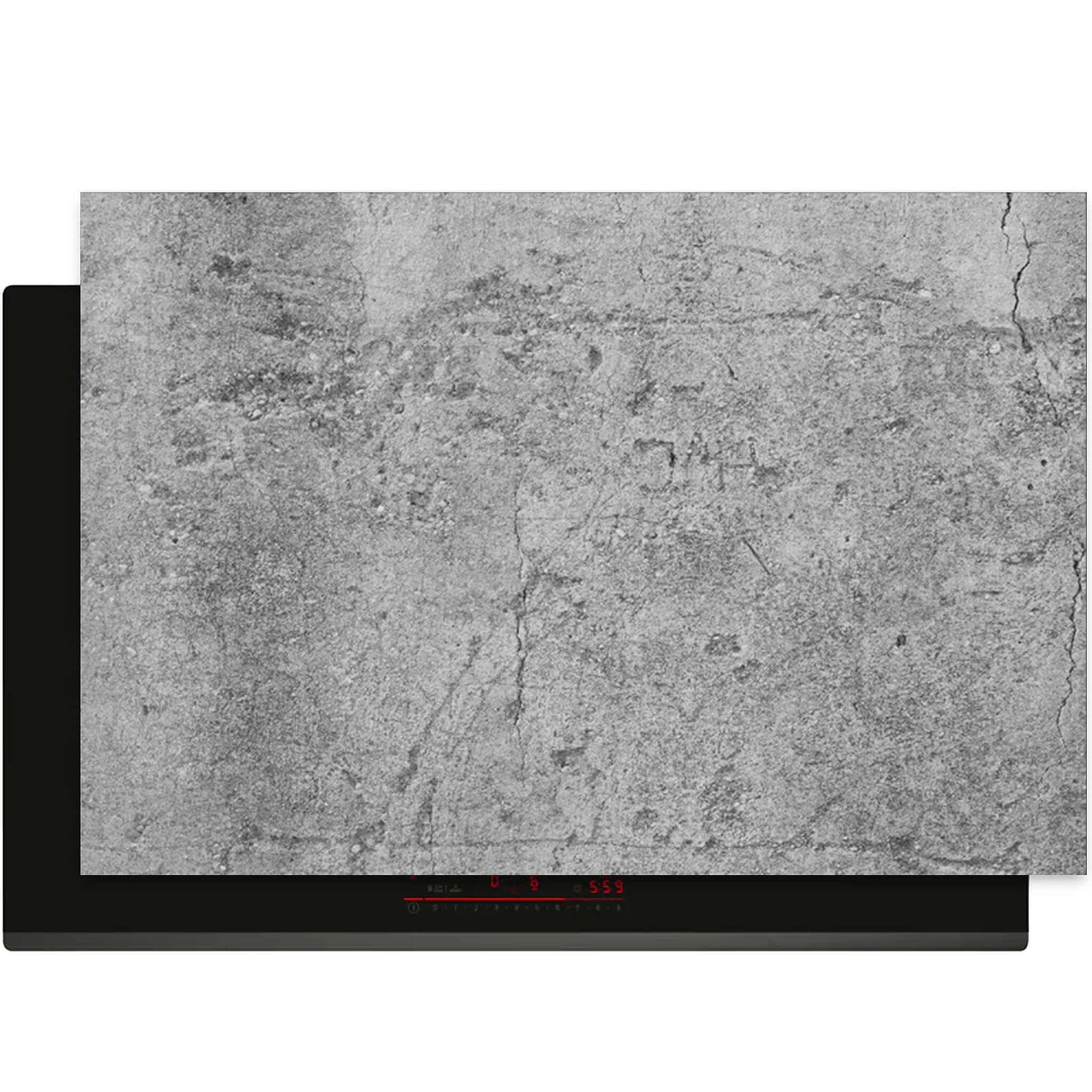Bovenaanzicht van de Urban Stone inductiebeschermer met stijlvolle betonlook
