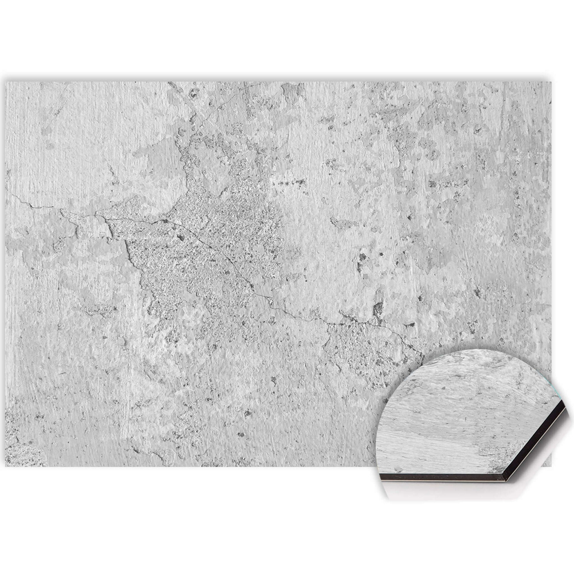 Urban White spatscherm voor keukens, duurzaam en eenvoudig schoon te maken, voorzien van een moderne betonlook.
