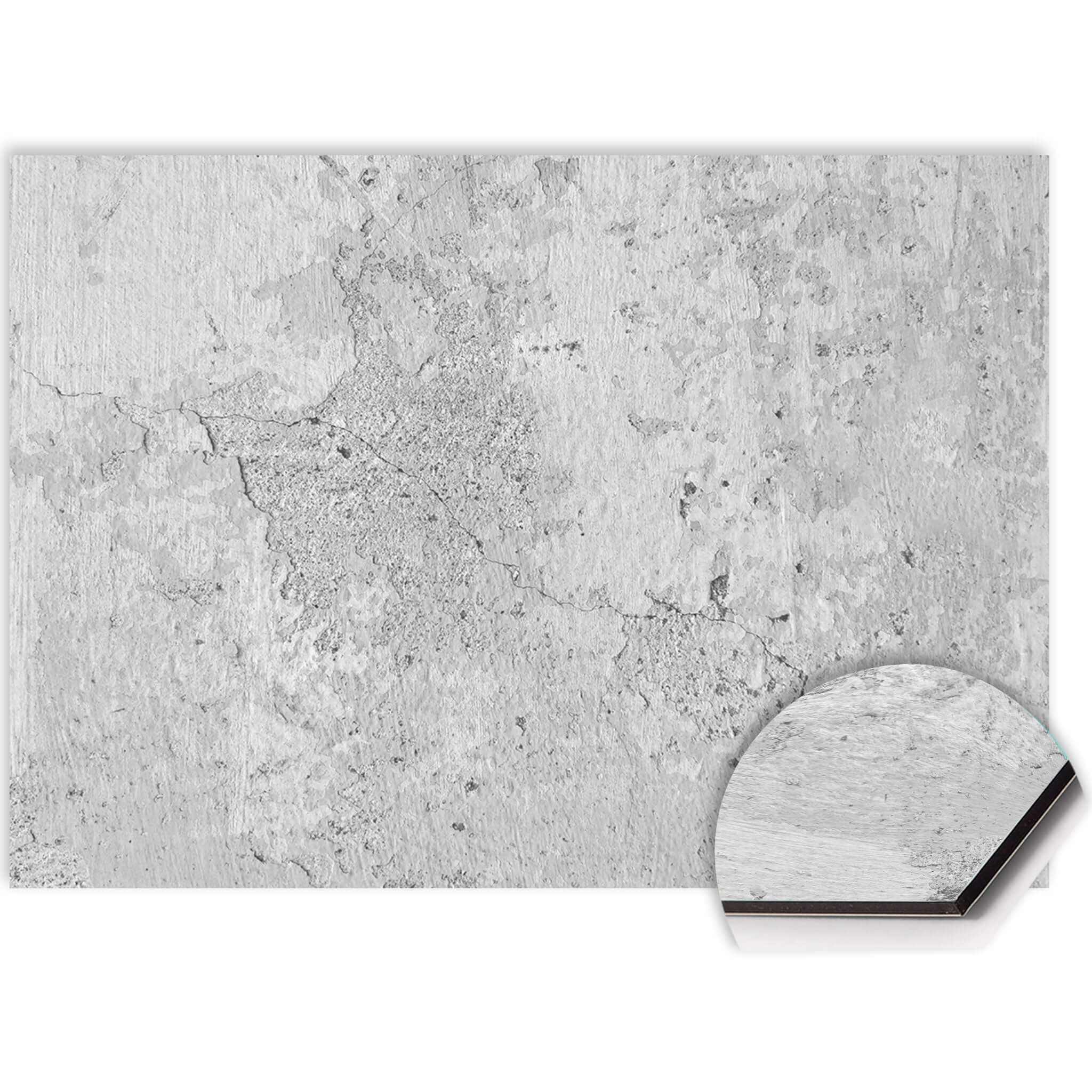 Urban White spatscherm voor keukens, duurzaam en eenvoudig schoon te maken, voorzien van een moderne betonlook.