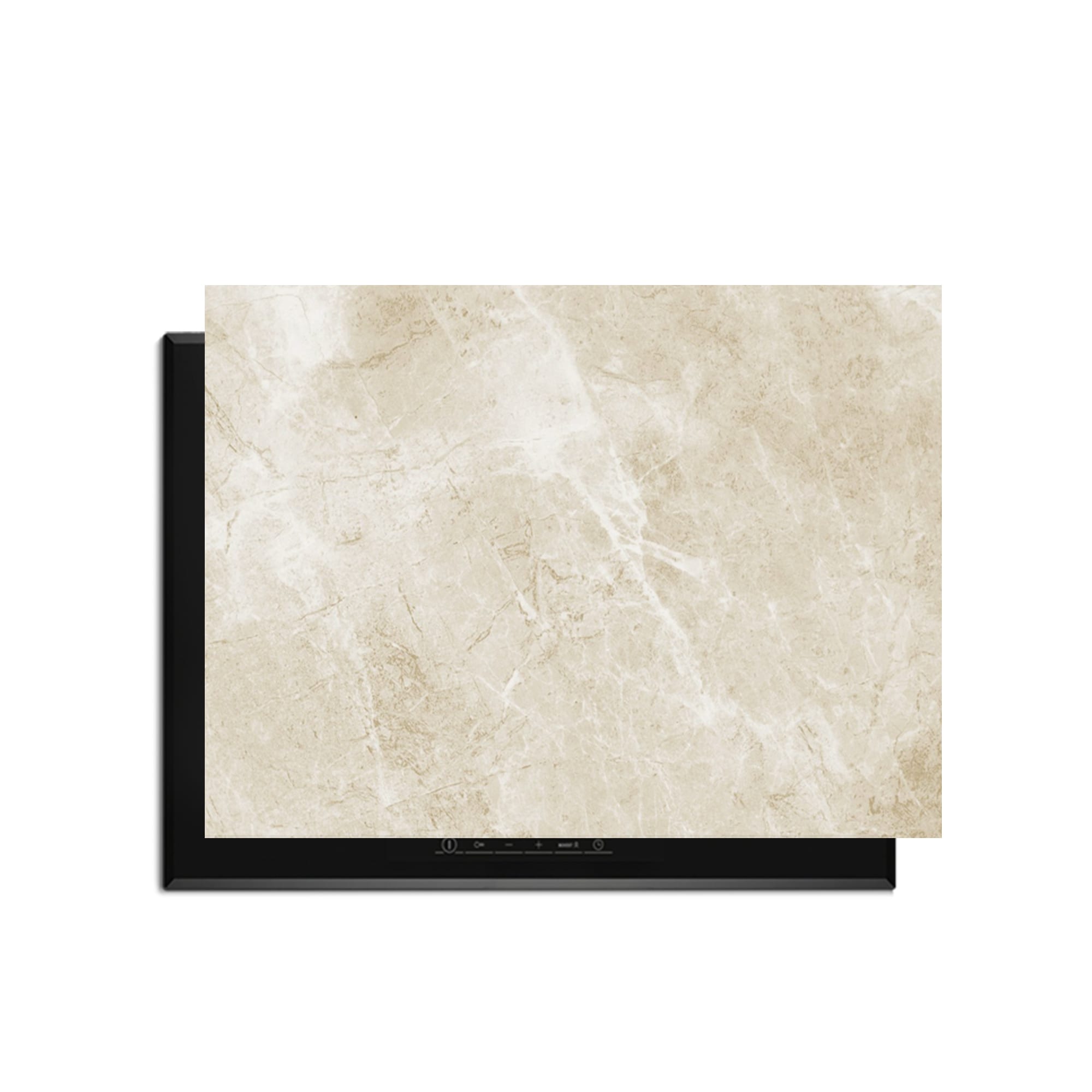 Beige Marble inductiebeschermer product 70x52 cm — KitchenArt