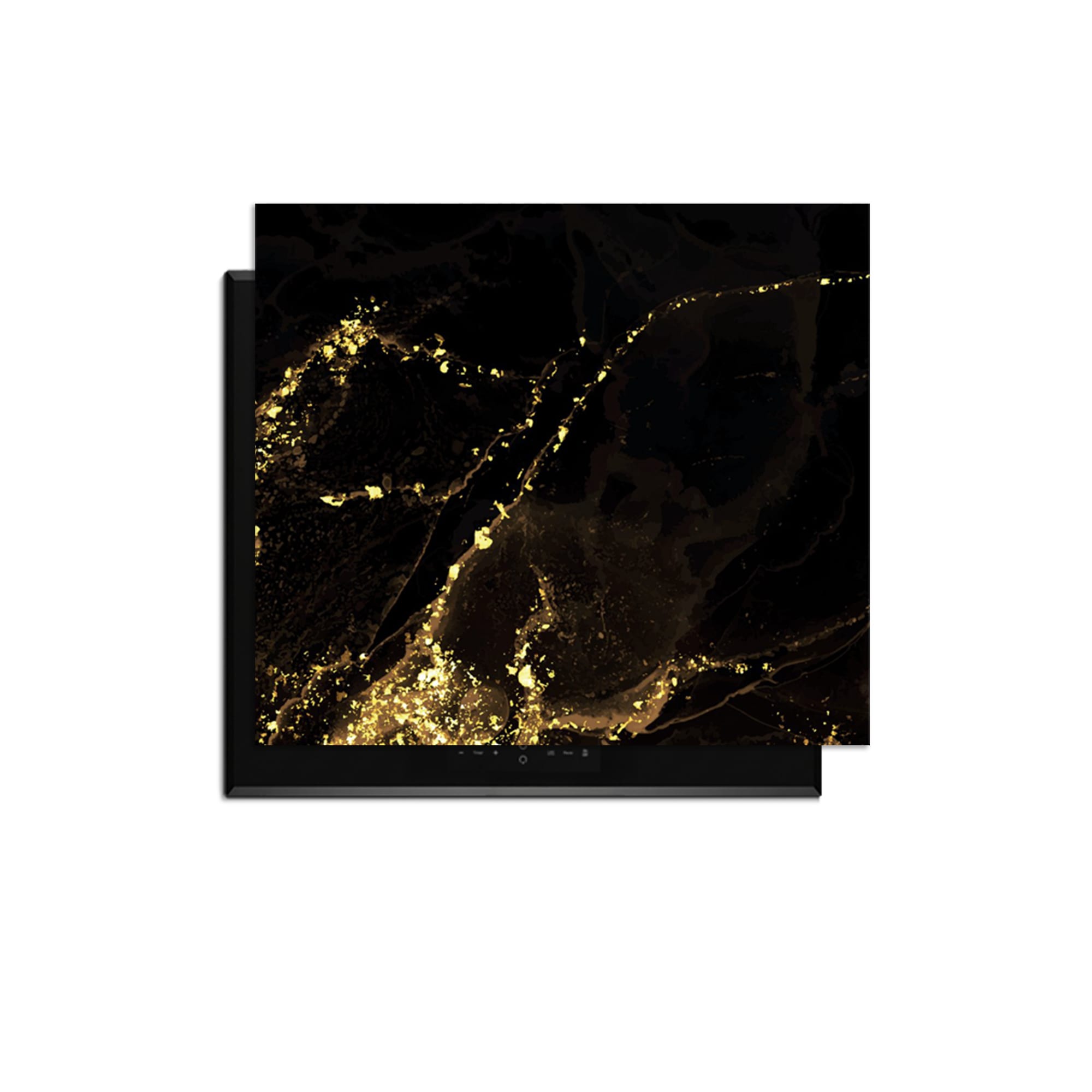 Black Marble Gold (IB) inductiebeschermer product 52x35 cm — KitchenArt