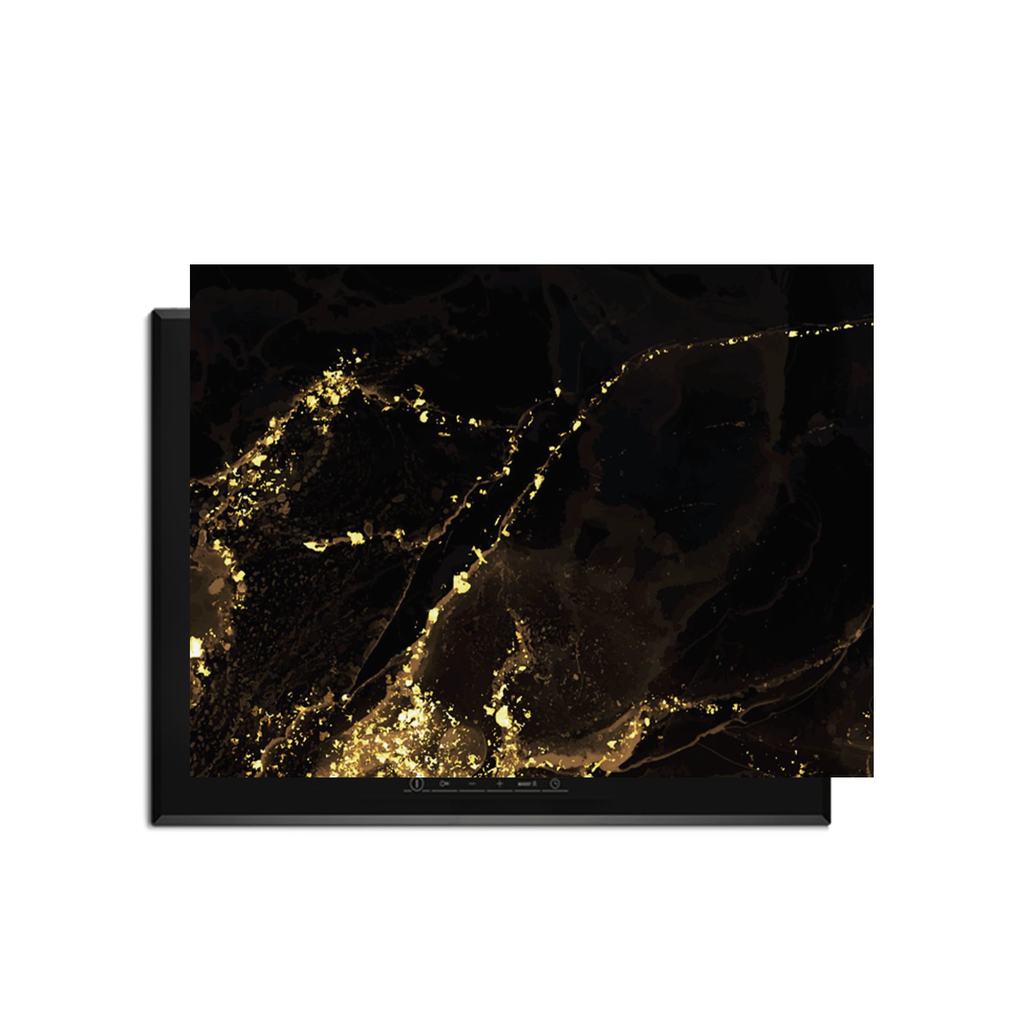 Black Marble Gold (IB) inductiebeschermer product 70x52 cm — KitchenArt
