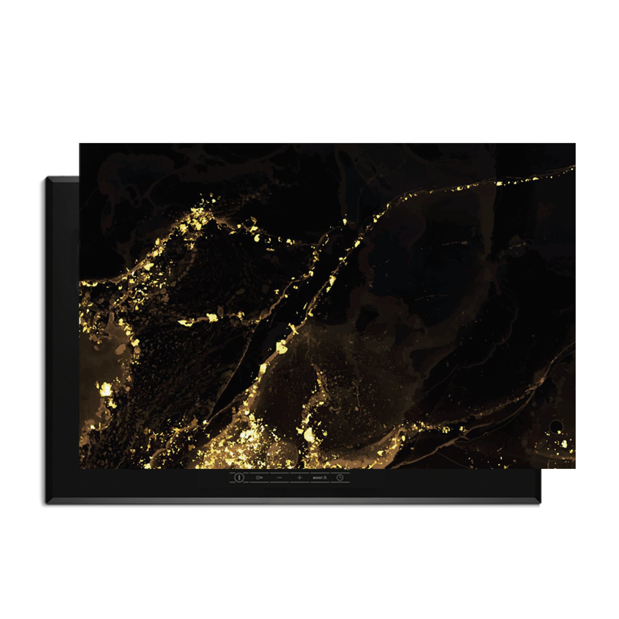Black Marble Gold (IB) inductiebeschermer product 80x52 cm — KitchenArt