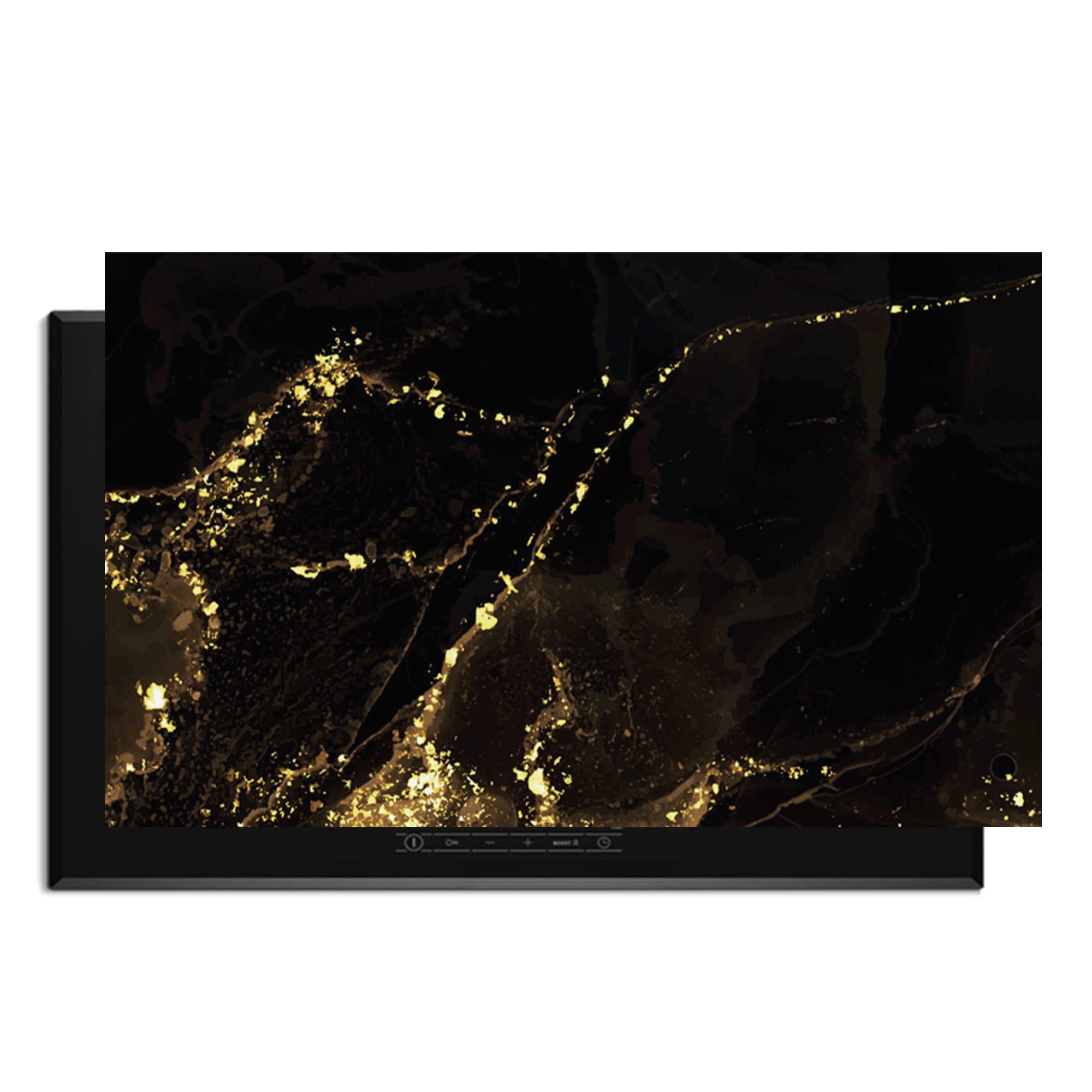 Black Marble Gold (IB) inductiebeschermer product 86x52 cm — KitchenArt