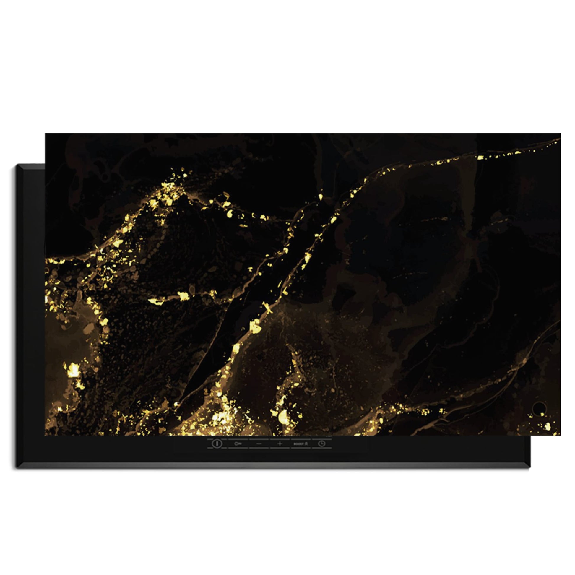 Black Marble Gold (IB) inductiebeschermer product 90x52 cm — KitchenArt