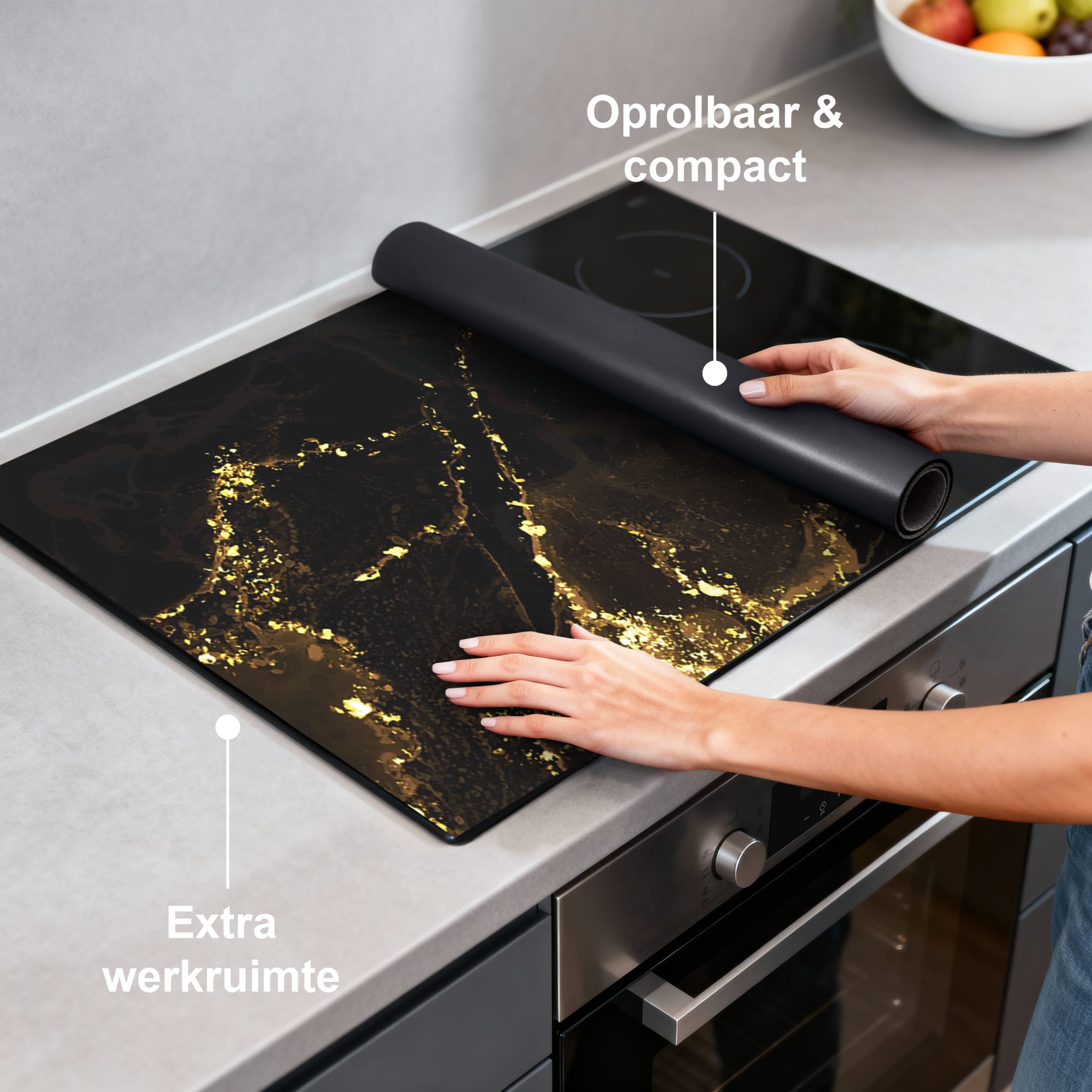 [infographic] Black Marble Gold (IB) inductiebeschermer sfeer wit — KitchenArt